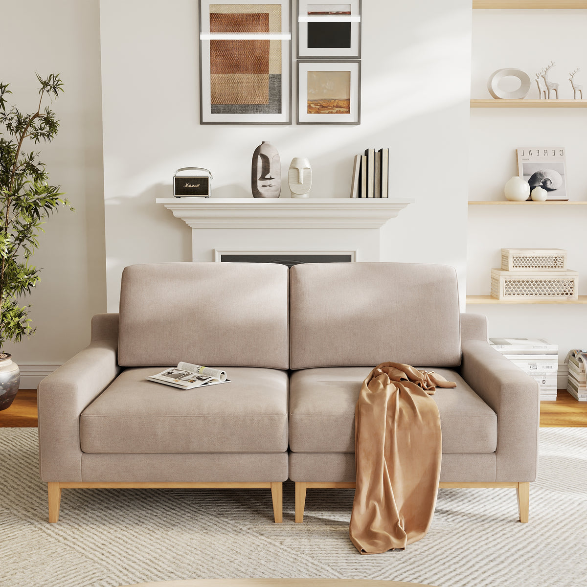 4-Seat L-Sectional Dimensions layout