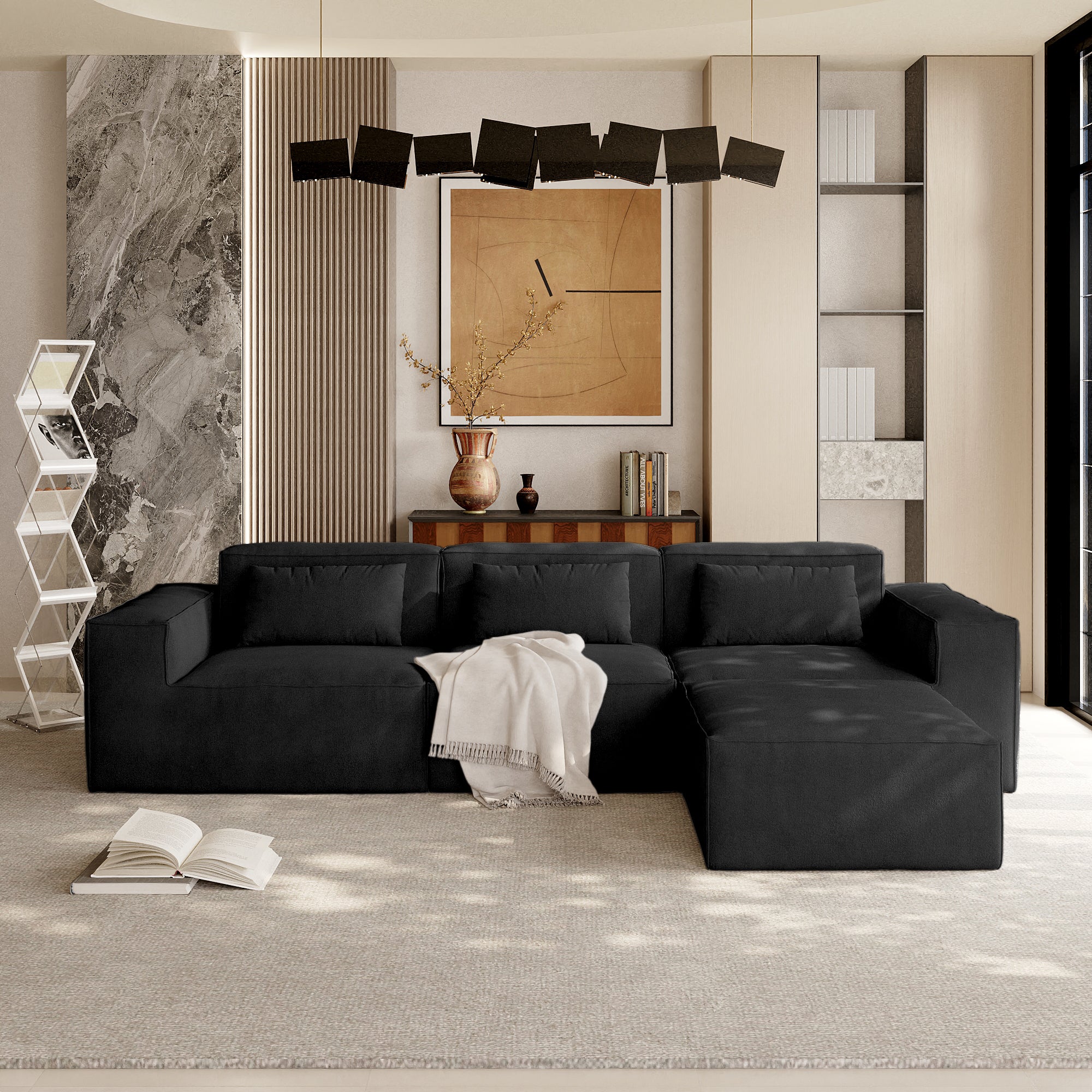 Cloud Sectional Couch, Modern Modular Sofa with Deep Seat, Upholstered Couches for Living Room
