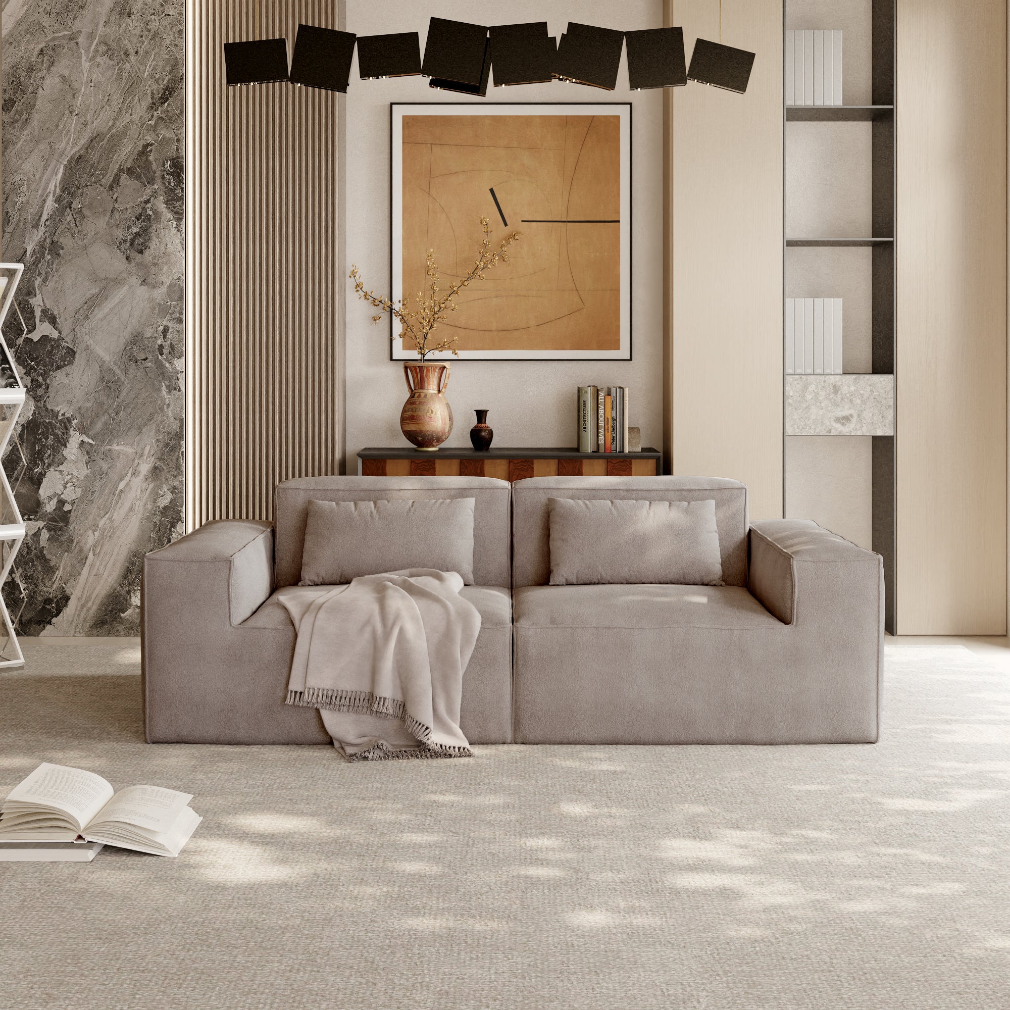 Cloud Sectional Couch, Modern Modular Sofa with Deep Seat, Upholstered Couches for Living Room