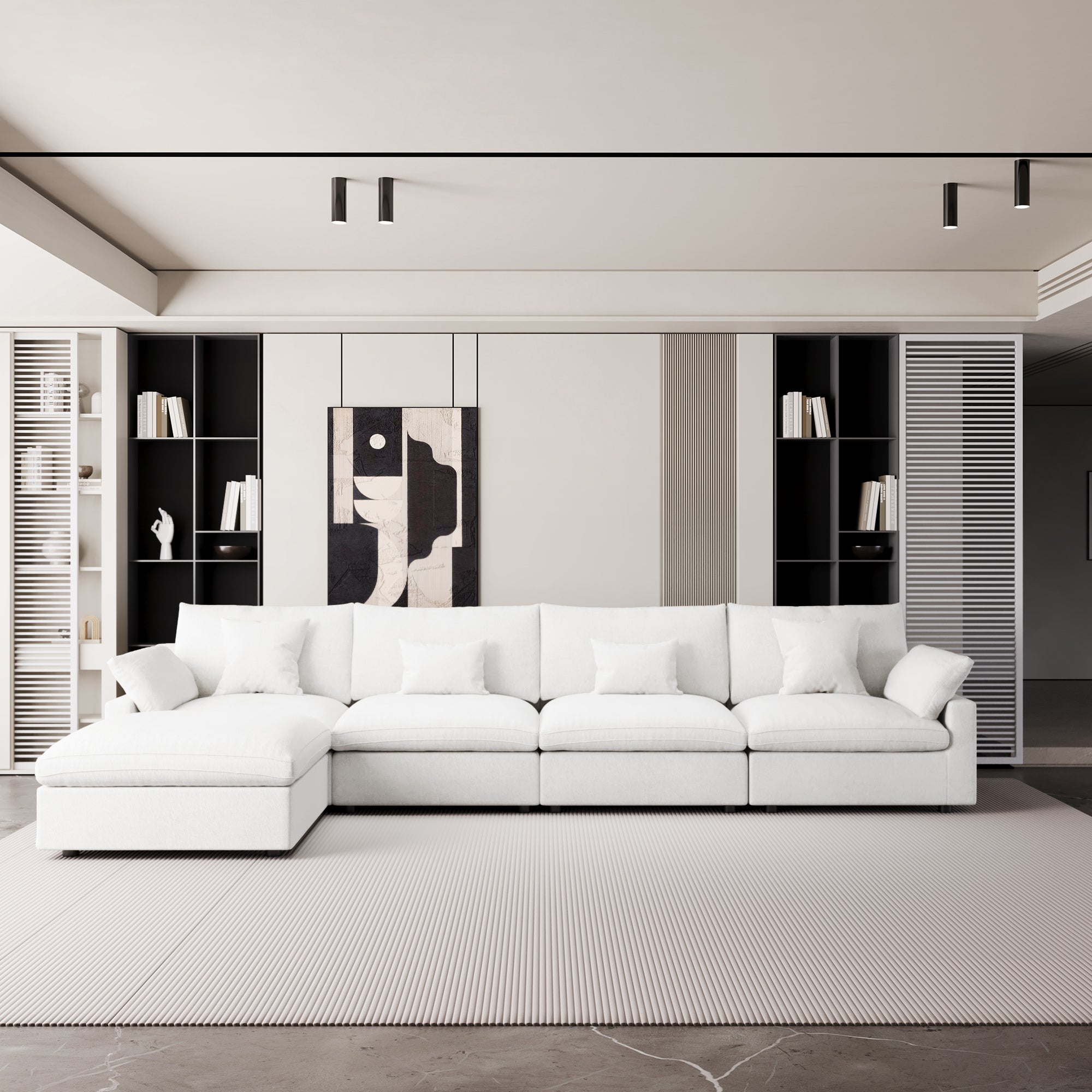 Modular Sofa & Sectional Sofa - L Shaped Deep Seat Cloud Couch, SF140