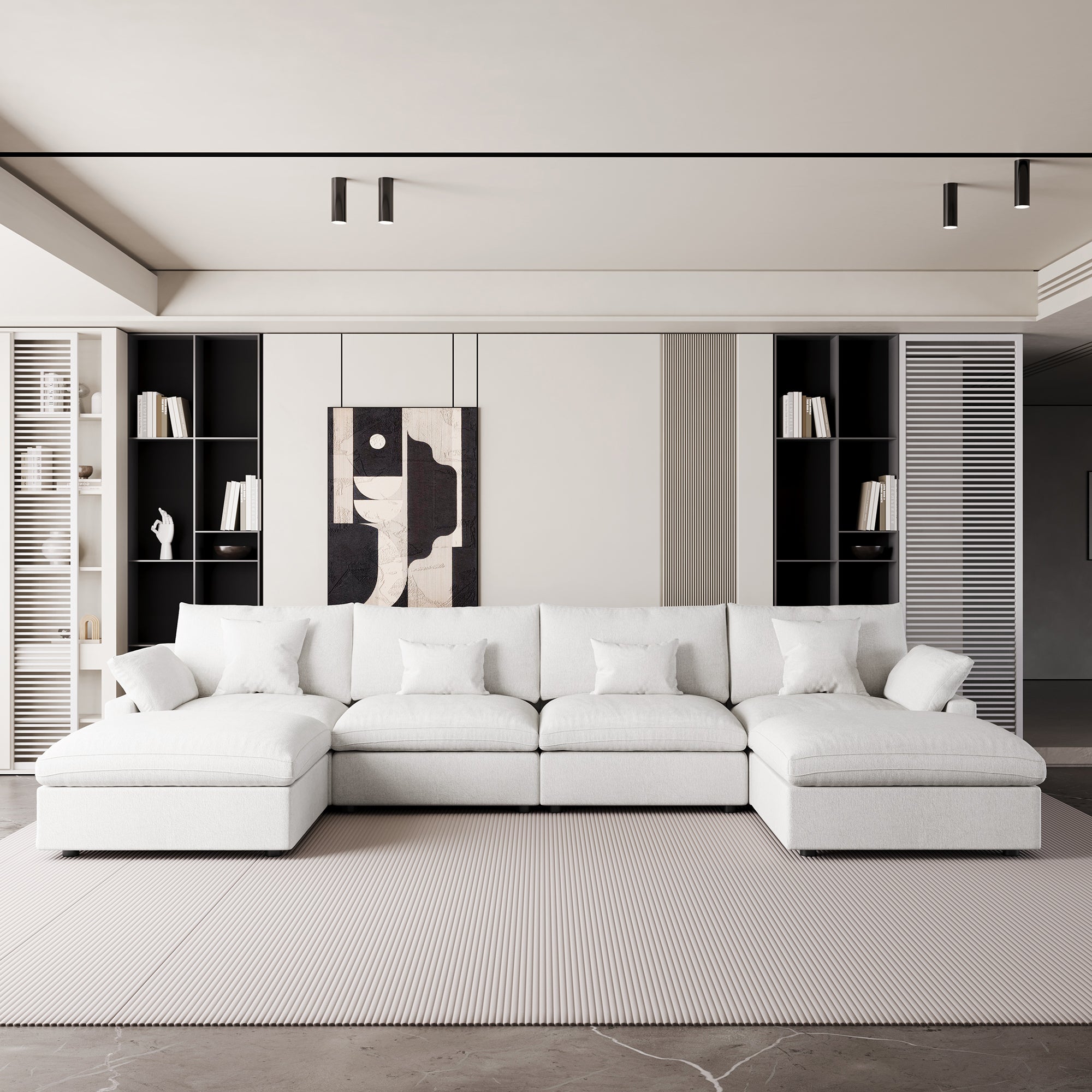Modular Sofa & Sectional Sofa - L Shaped Deep Seat Cloud Couch, SF140