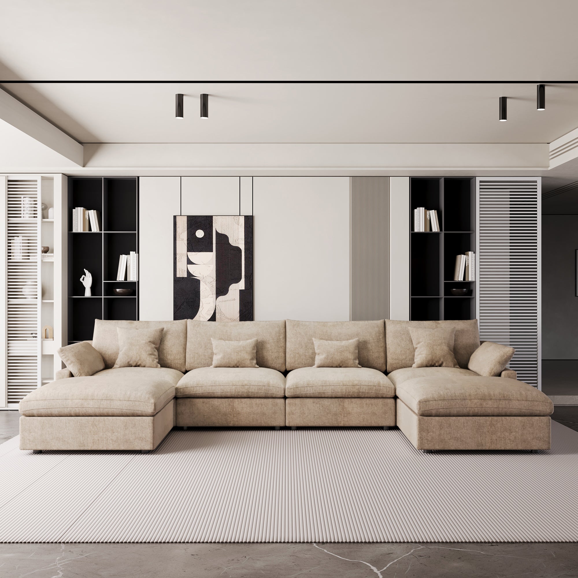 Modular Sofa & Sectional Sofa - L Shaped Deep Seat Cloud Couch, SF140