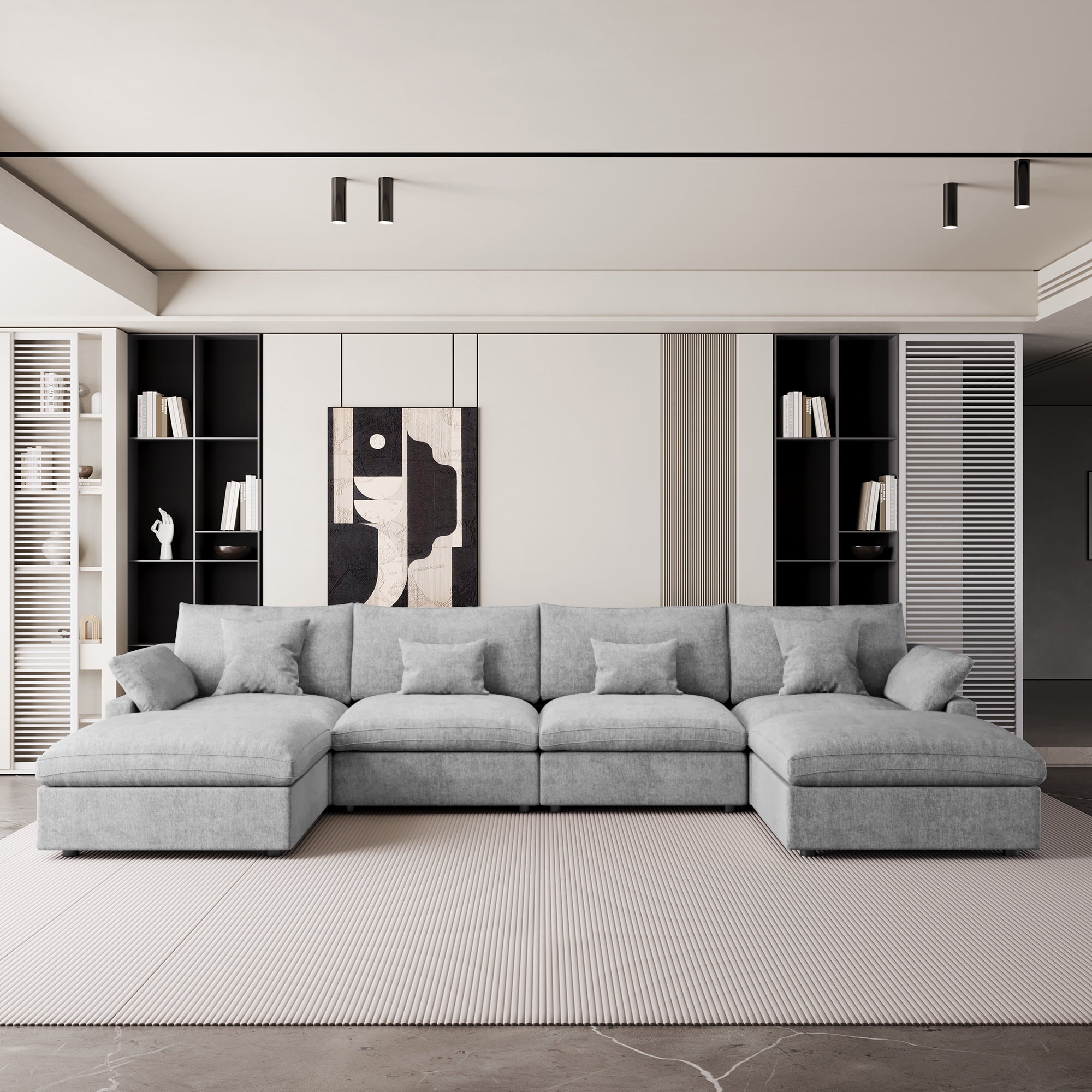 Modular Sofa & Sectional Sofa - L Shaped Deep Seat Cloud Couch, SF140