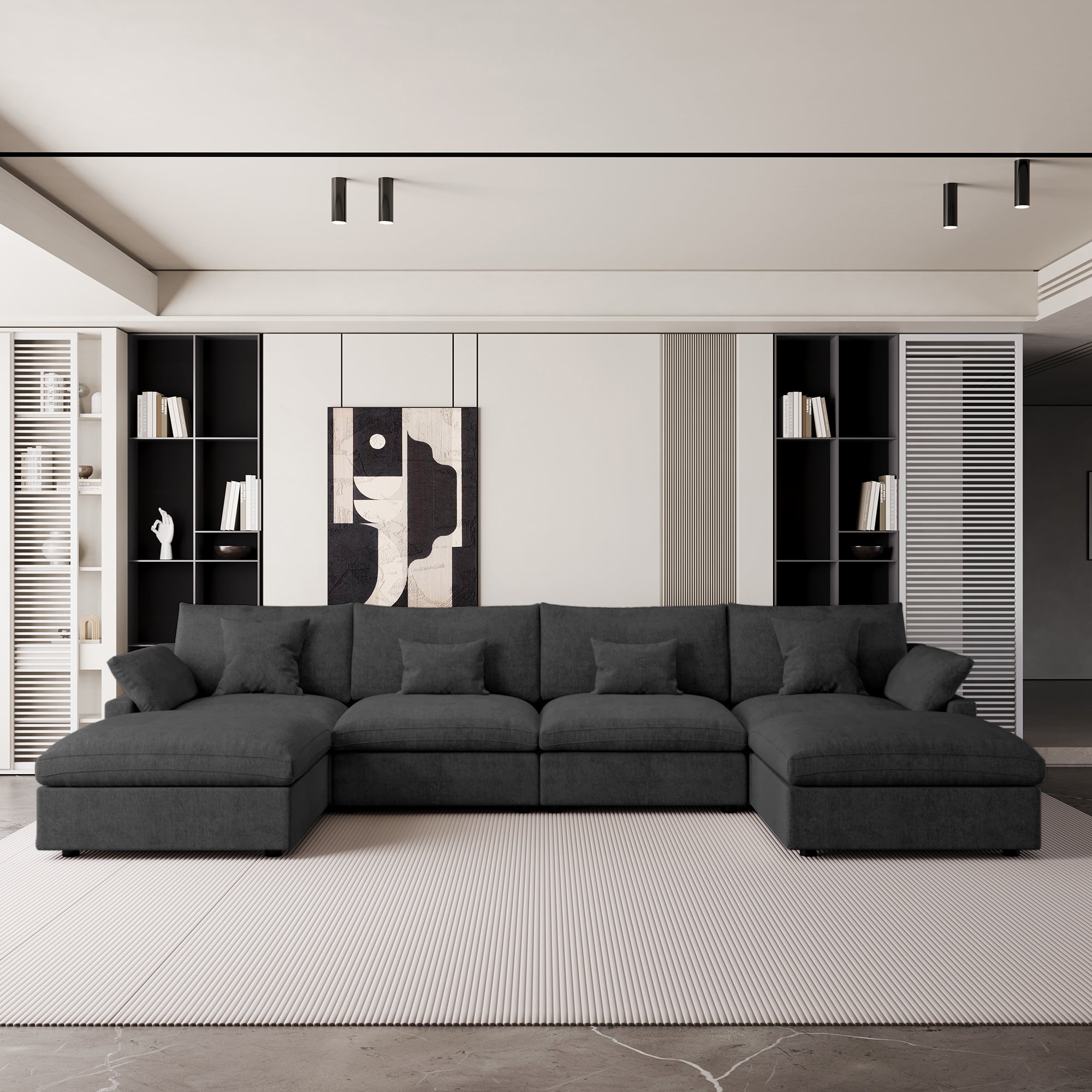 Modular Sofa & Sectional Sofa - L Shaped Deep Seat Cloud Couch, SF140