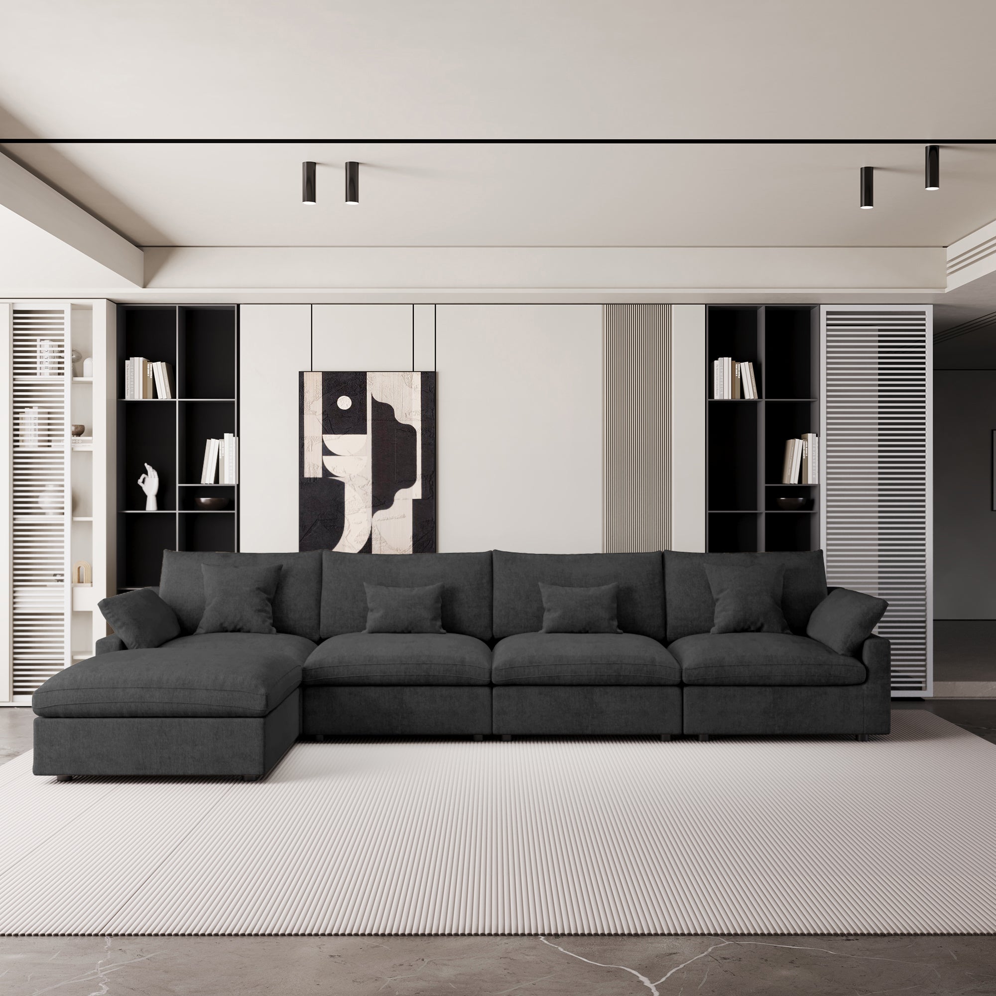 Modular Sofa & Sectional Sofa - L Shaped Deep Seat Cloud Couch, SF140