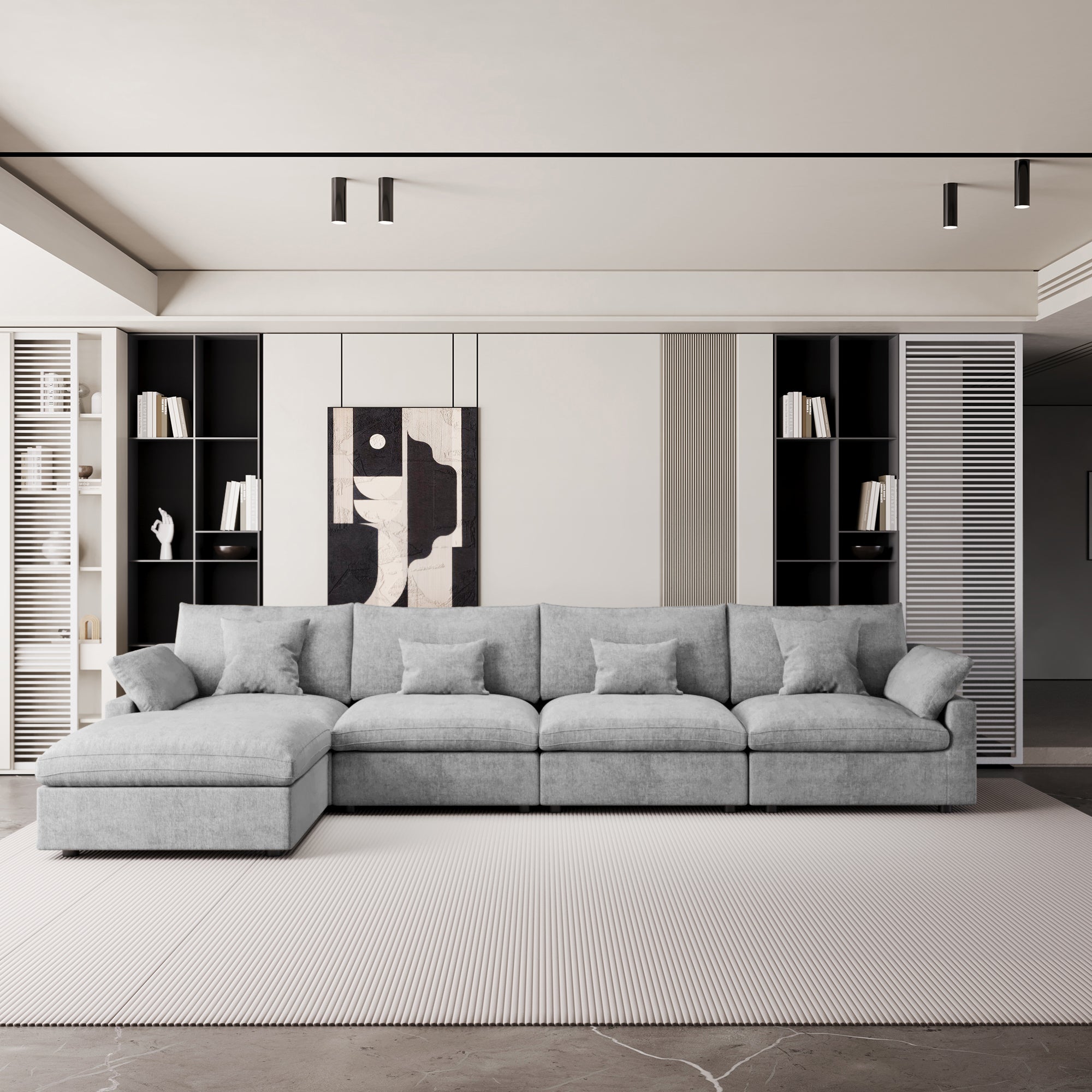 Modular Sofa & Sectional Sofa - L Shaped Deep Seat Cloud Couch, SF140