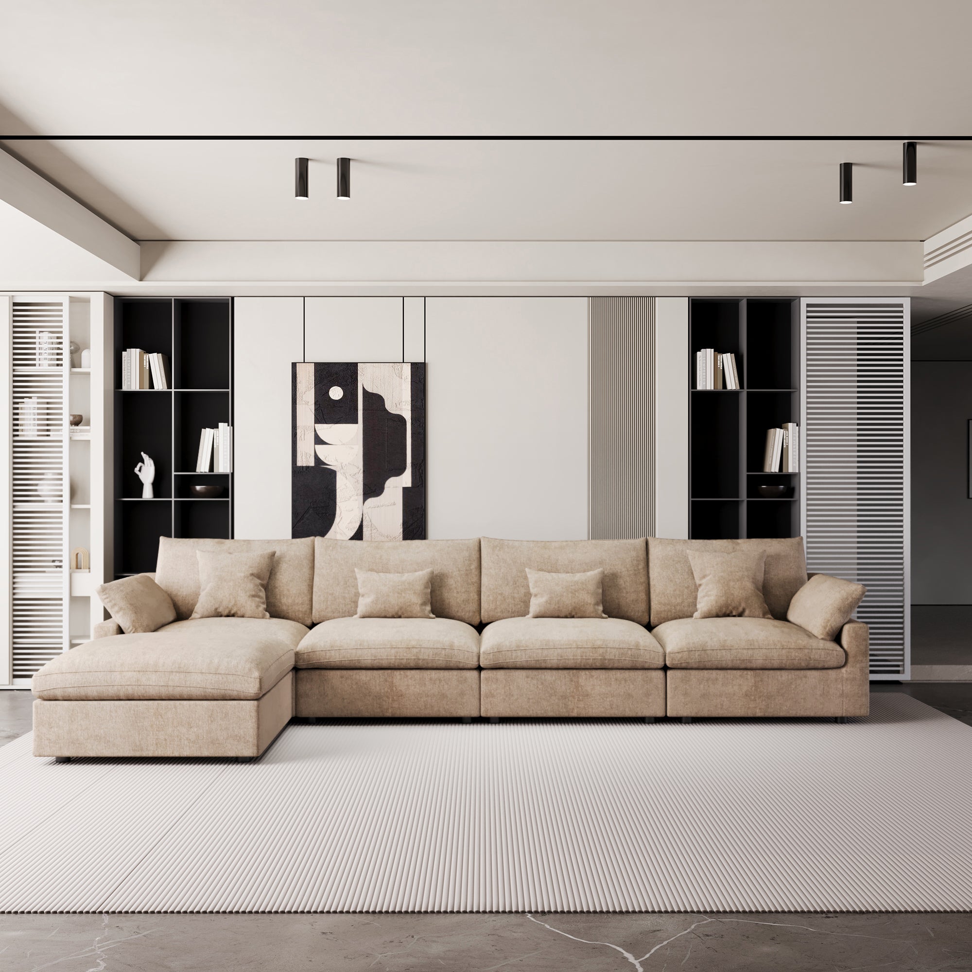 Modular Sofa & Sectional Sofa - L Shaped Deep Seat Cloud Couch, SF140