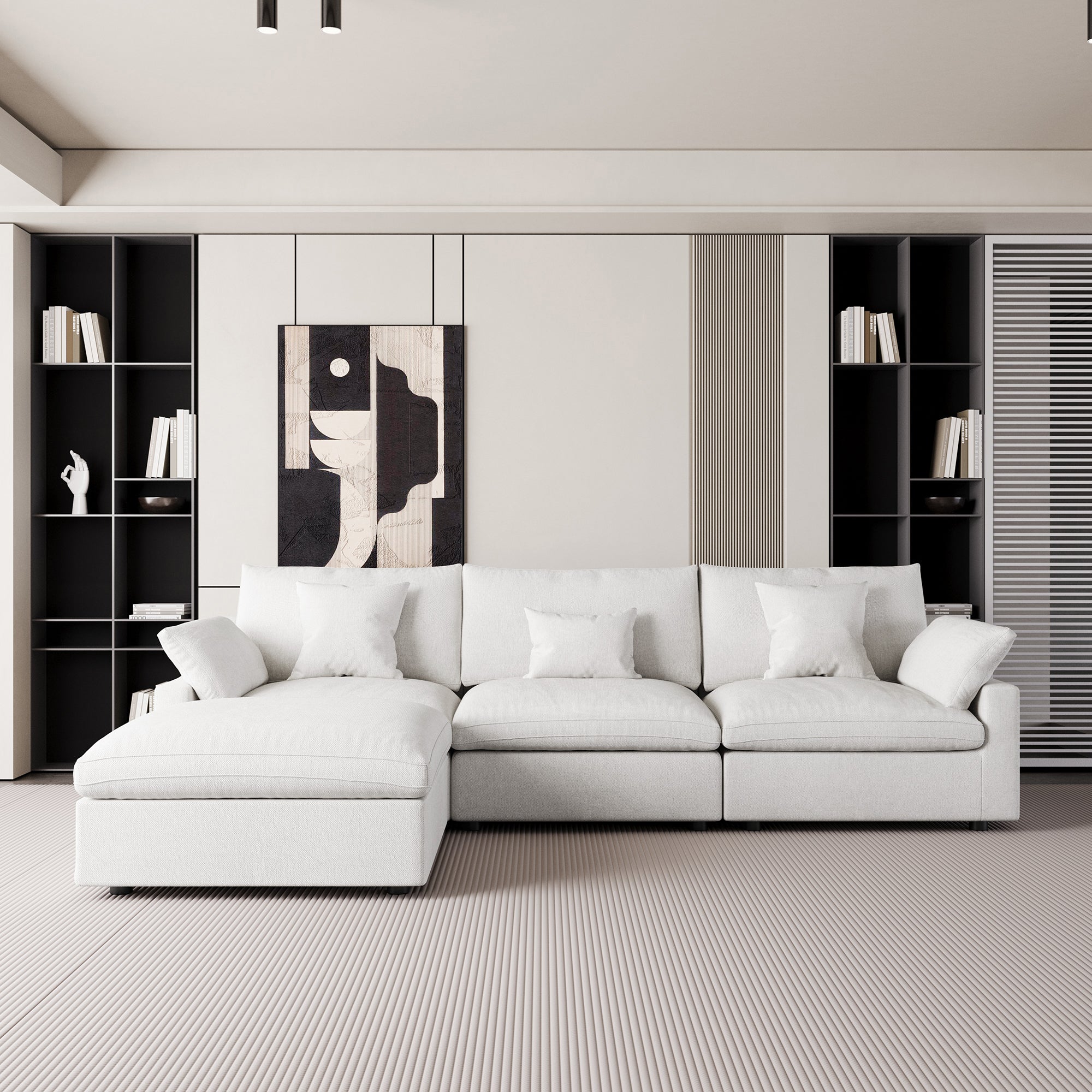 Modular Sofa & Sectional Sofa - L Shaped Deep Seat Cloud Couch, SF140