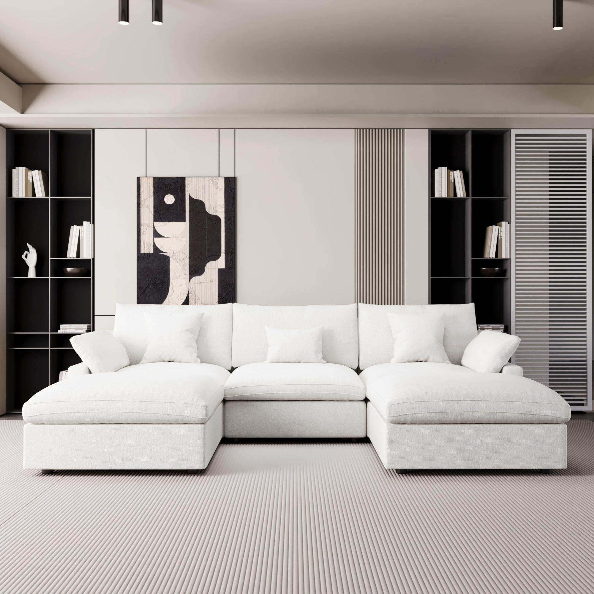 Modular Sofa & Sectional Sofa - L Shaped Deep Seat Cloud Couch, SF140
