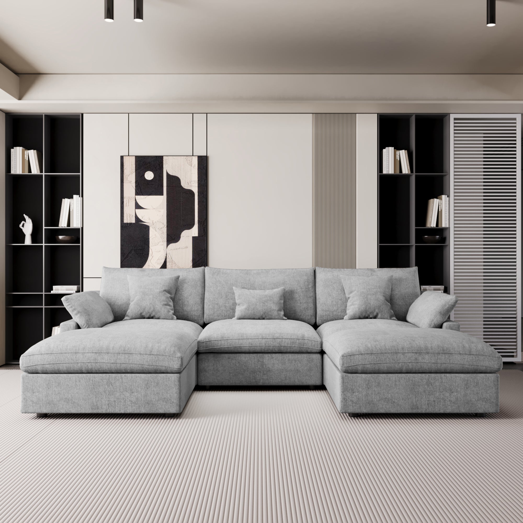 Modular Sofa & Sectional Sofa - L Shaped Deep Seat Cloud Couch, SF140
