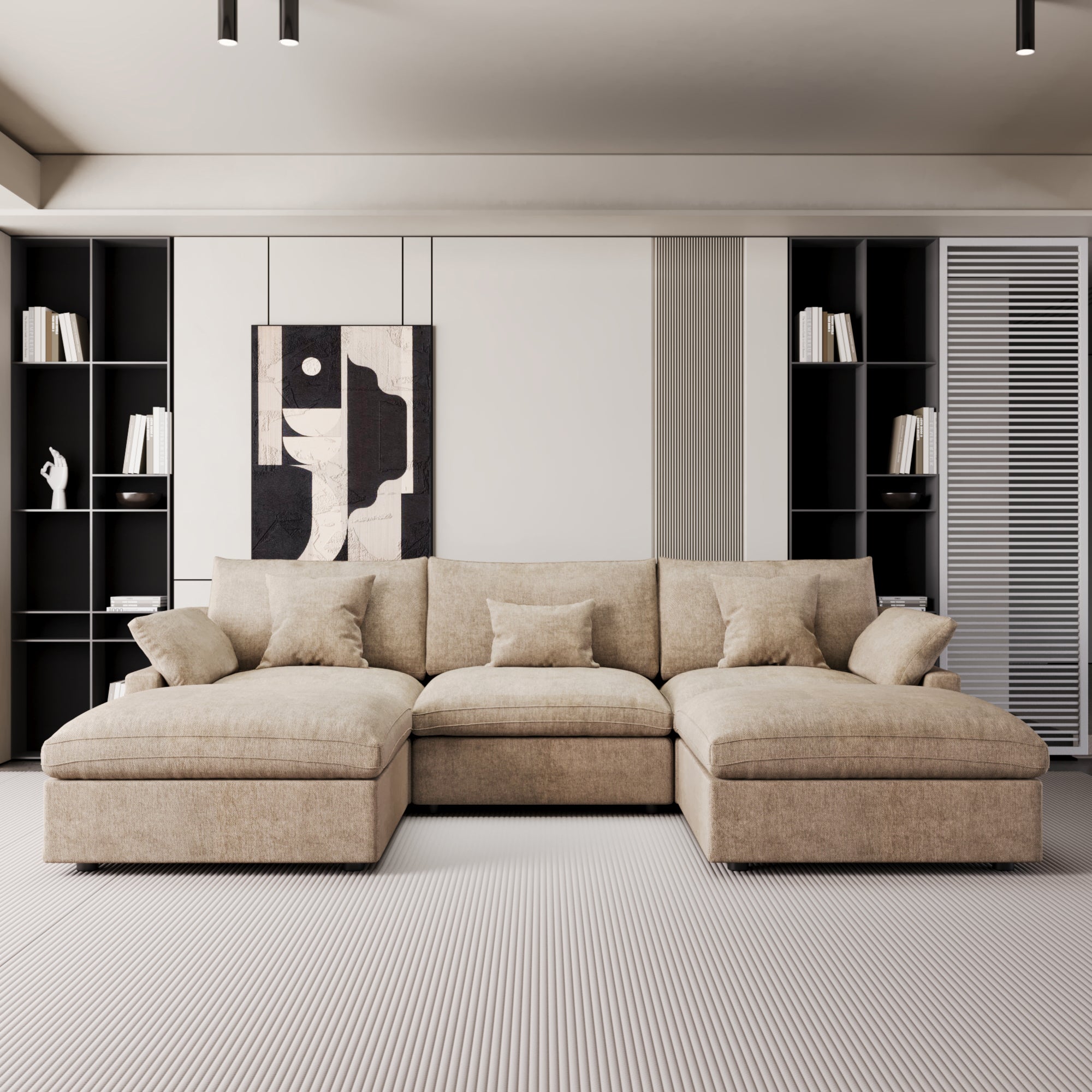 Modular Sofa & Sectional Sofa - L Shaped Deep Seat Cloud Couch, SF140