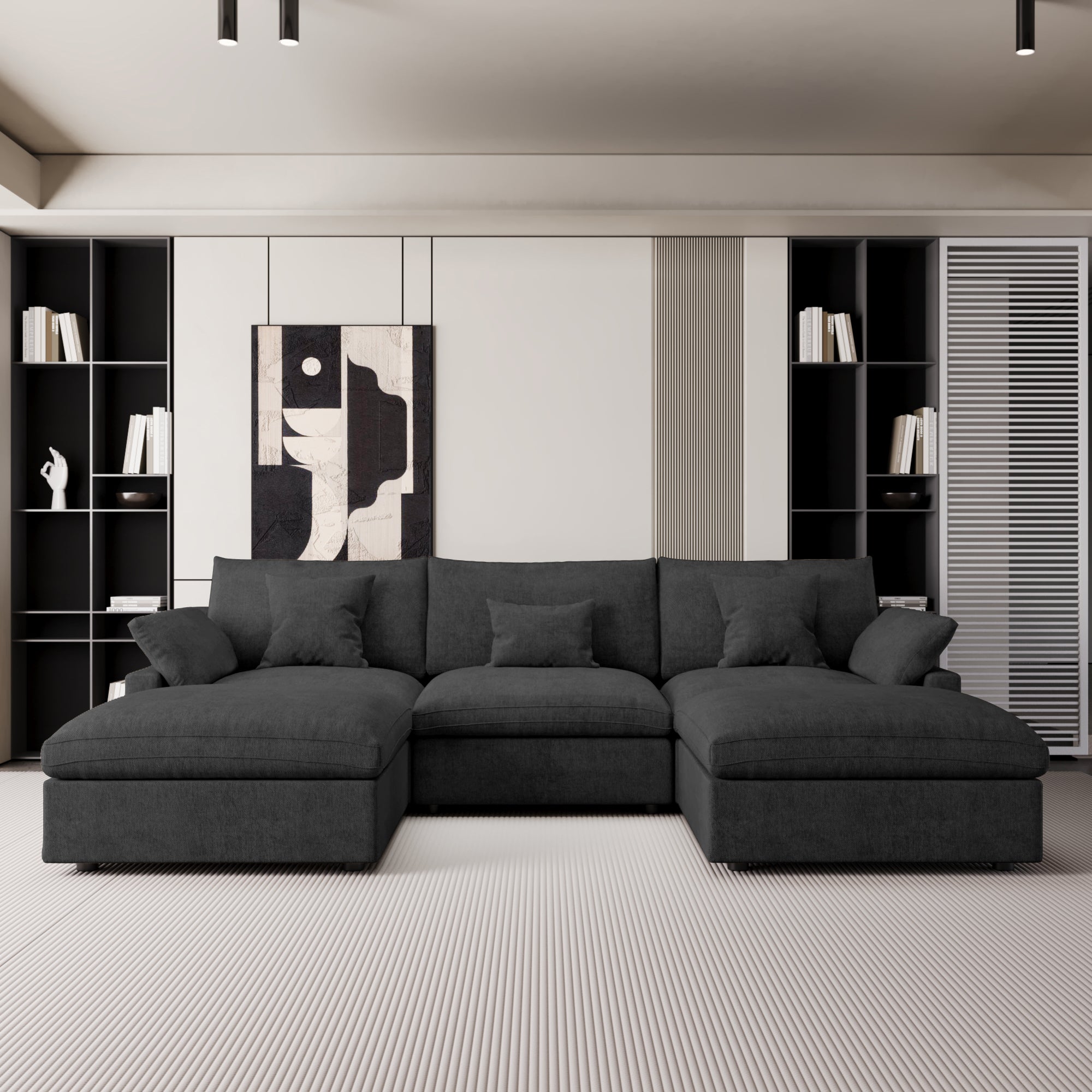 Modular Sofa & Sectional Sofa - L Shaped Deep Seat Cloud Couch, SF140