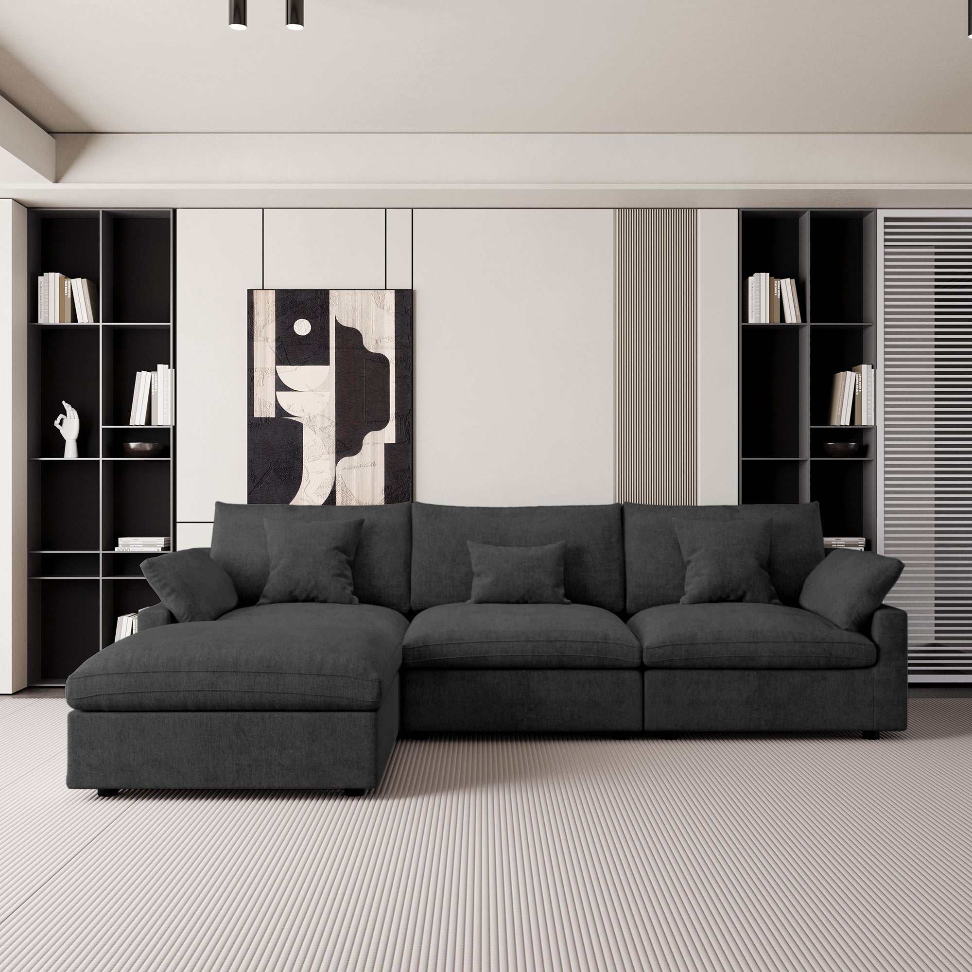 Modular Sofa & Sectional Sofa - L Shaped Deep Seat Cloud Couch, SF140