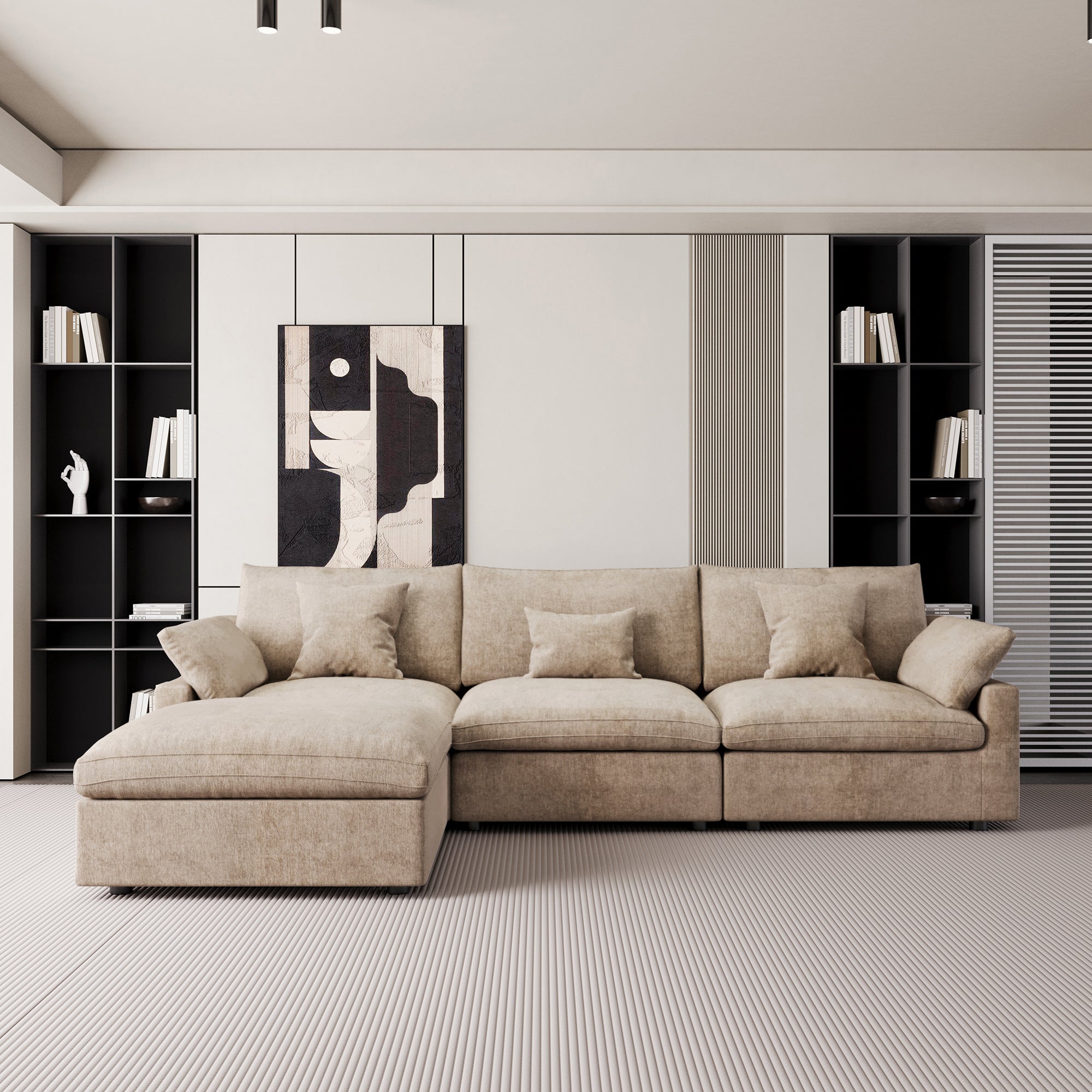 Modular Sofa & Sectional Sofa - L Shaped Deep Seat Cloud Couch, SF140