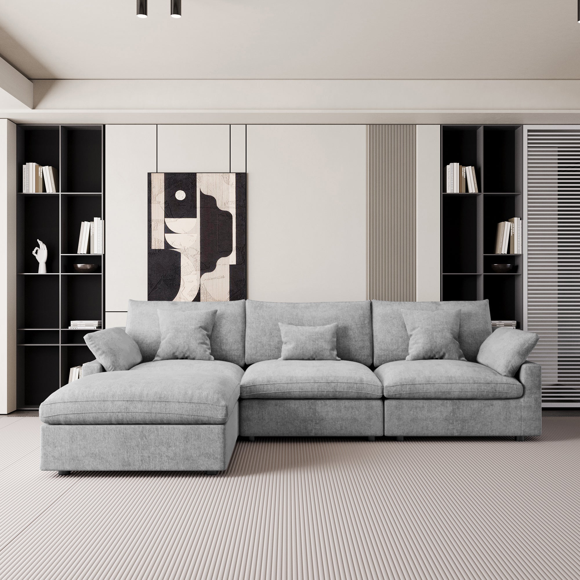 Modular Sofa & Sectional Sofa - L Shaped Deep Seat Cloud Couch, SF140