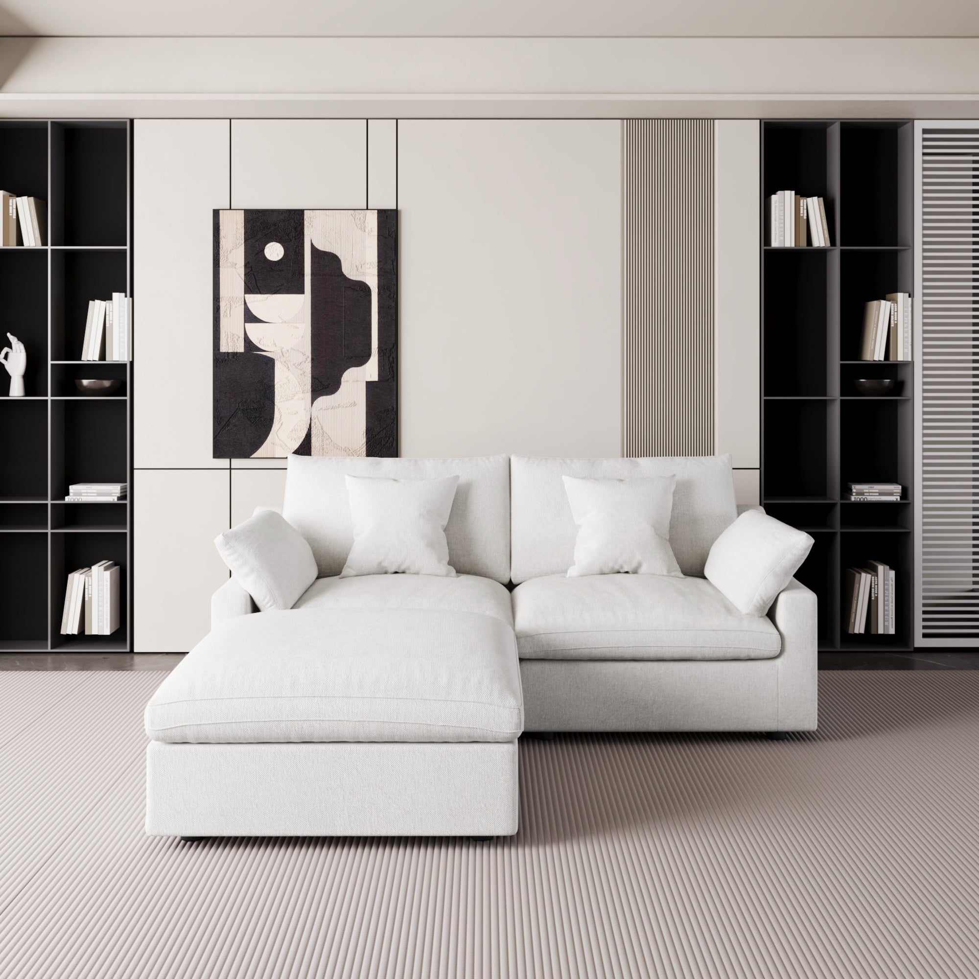 Modular Sofa & Sectional Sofa - L Shaped Deep Seat Cloud Couch, SF140