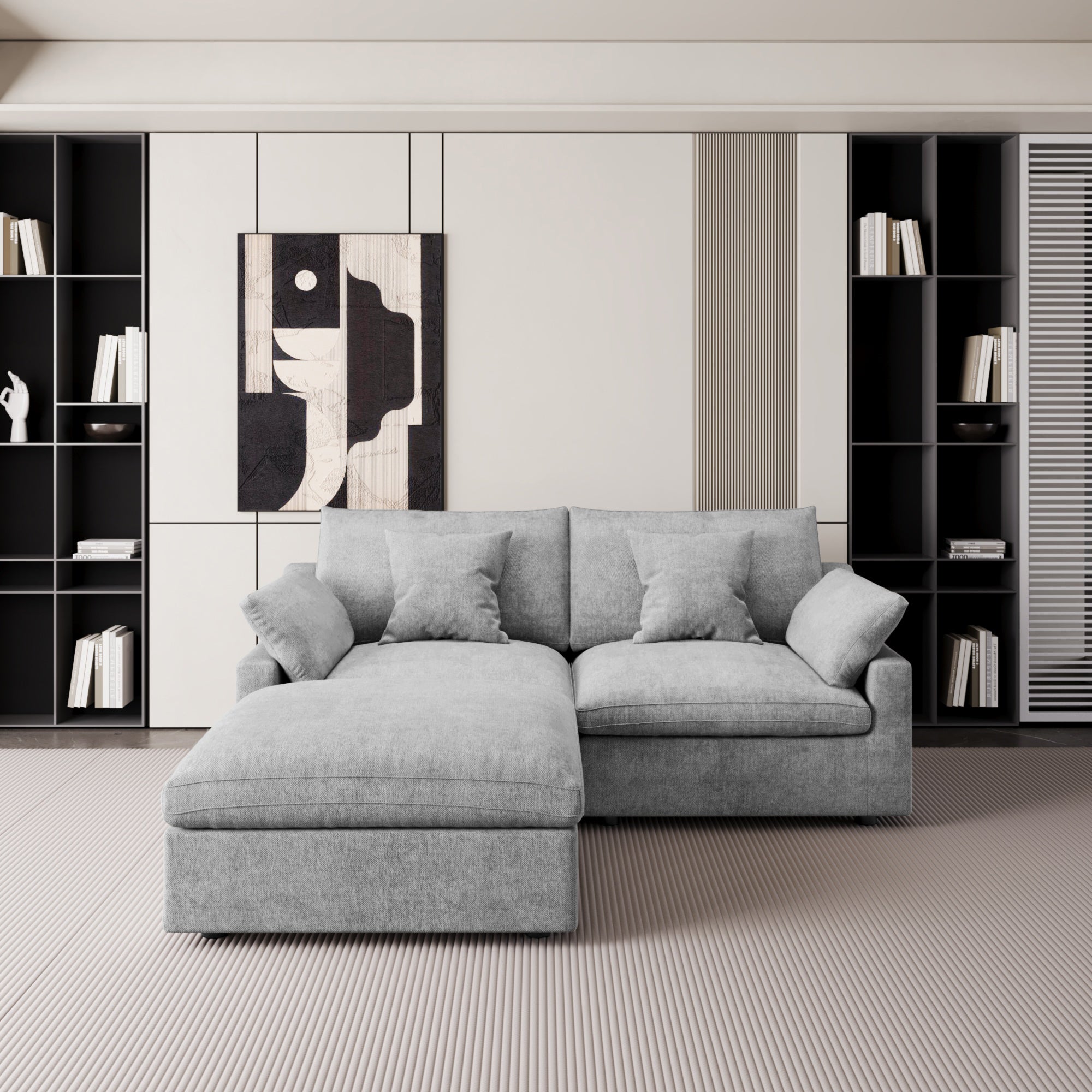 Modular Sofa & Sectional Sofa - L Shaped Deep Seat Cloud Couch, SF140