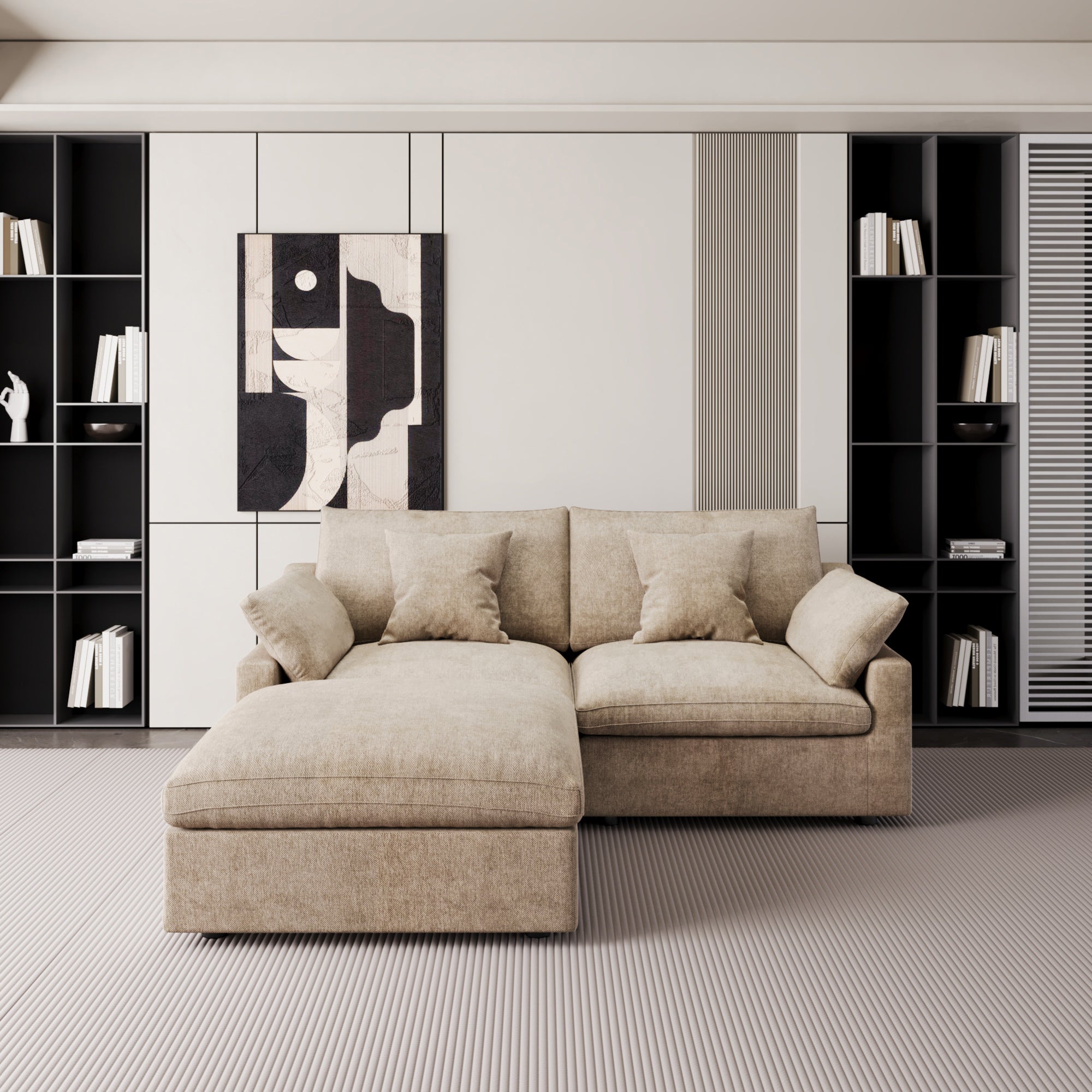 Modular Sofa & Sectional Sofa - L Shaped Deep Seat Cloud Couch, SF140