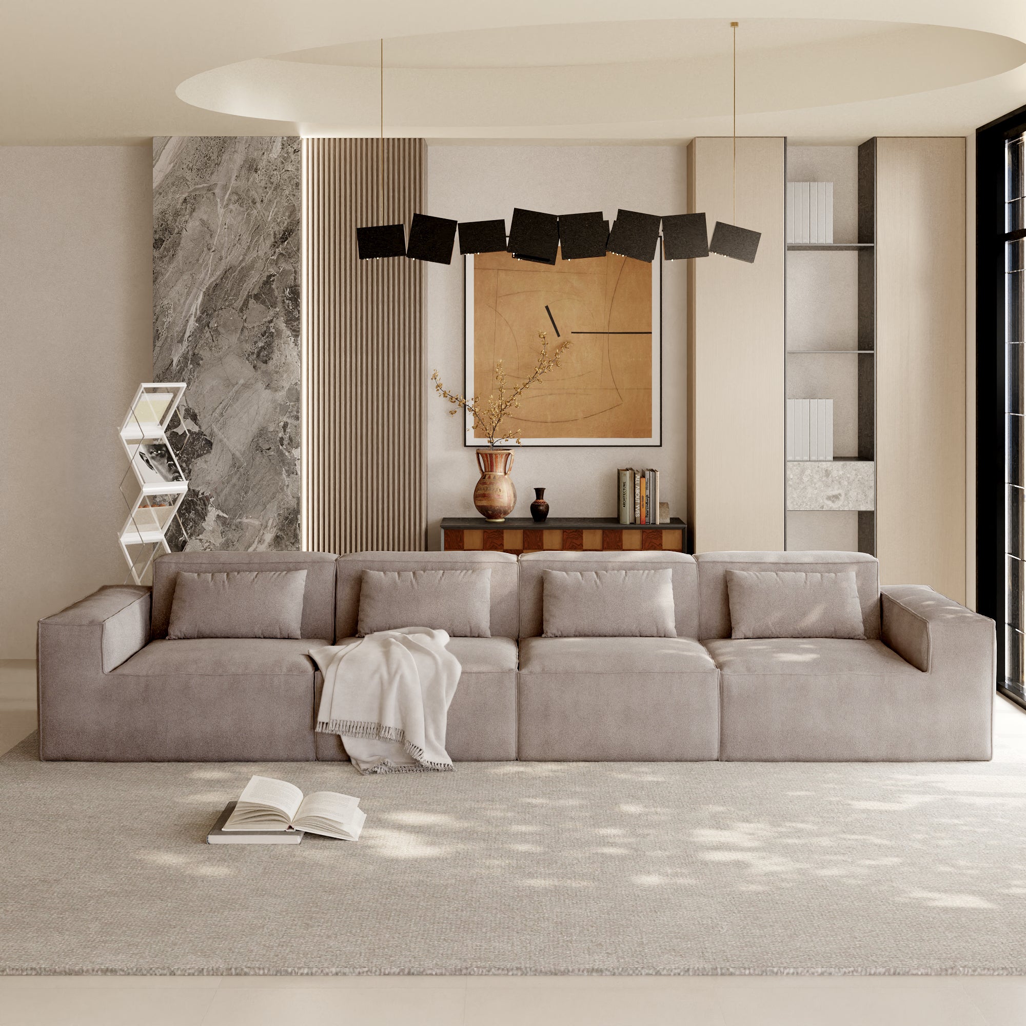 Cloud Sectional Couch, Modern Modular Sofa with Deep Seat, Upholstered Couches for Living Room
