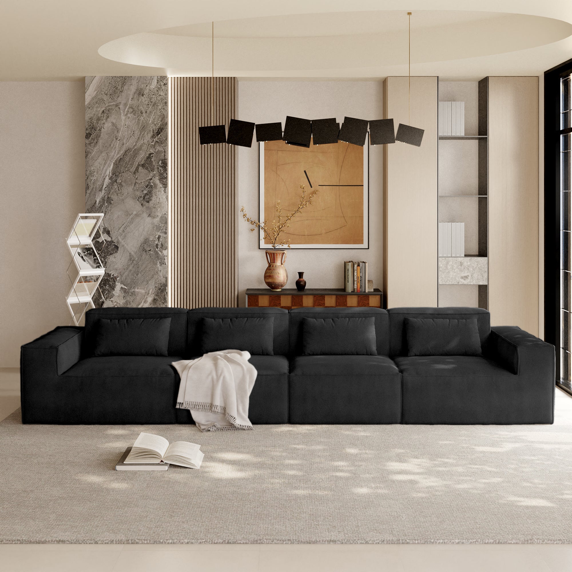 Cloud Sectional Couch, Modern Modular Sofa with Deep Seat, Upholstered Couches for Living Room