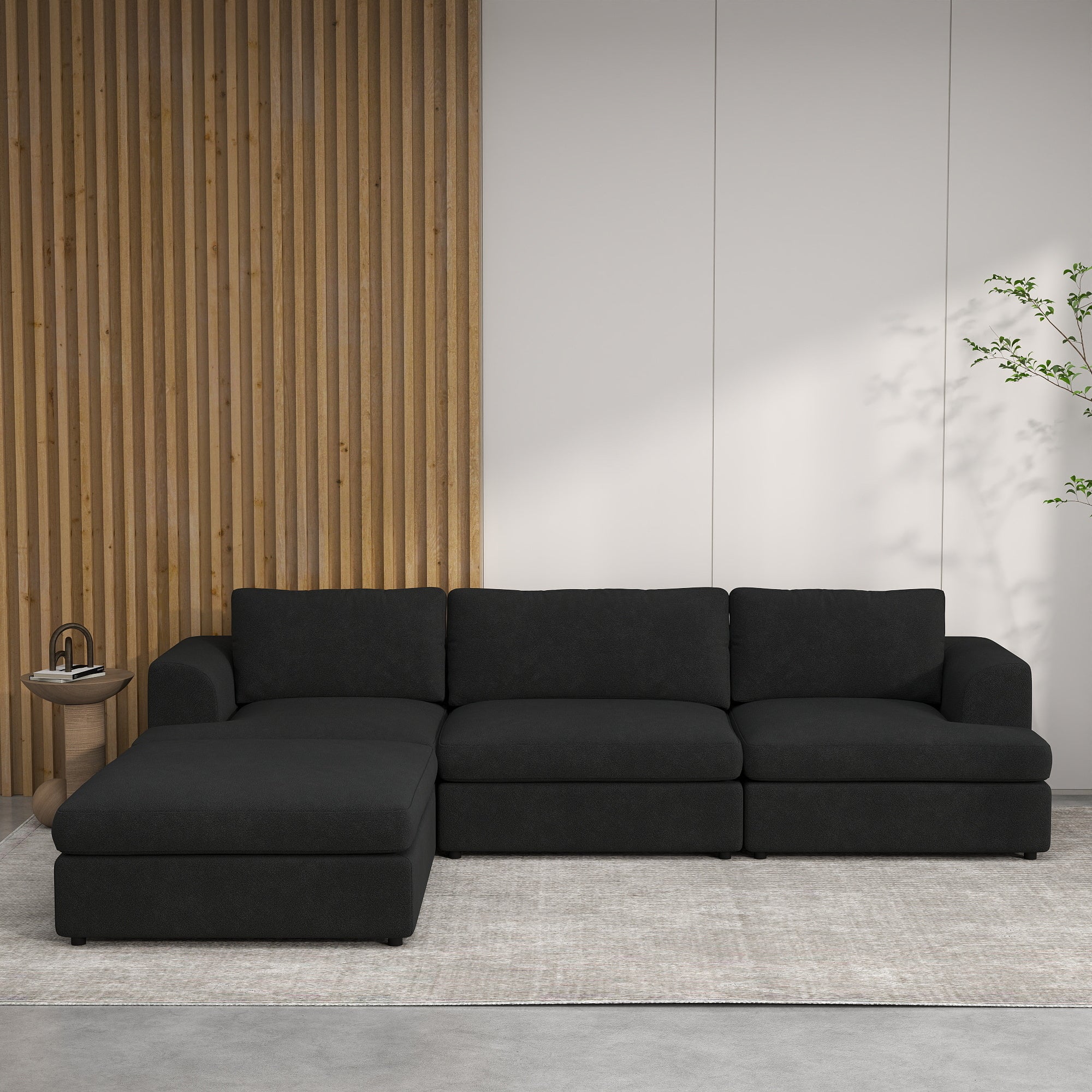 Modern Bouclé Modular Sectional Sofa, Deep Seat Oversized Cloud Couch for Living Room, SF145