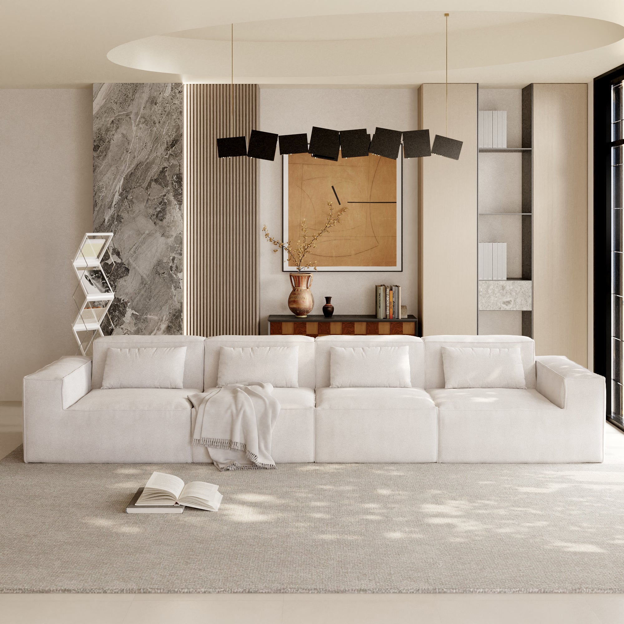 Cloud Sectional Couch, Modern Modular Sofa with Deep Seat, Upholstered Couches for Living Room