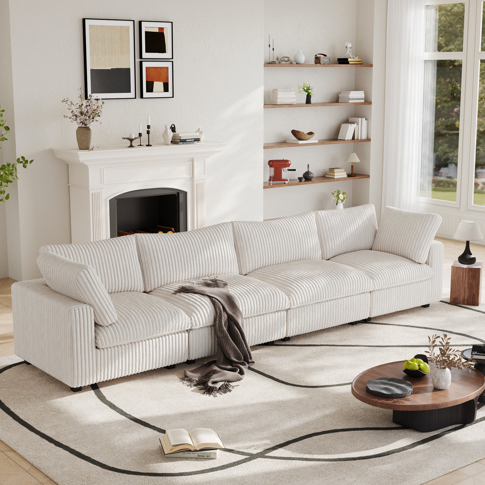 Modular Sectional Sofa, Plush Deep Seat Cloud Sofa Couch for Living Room