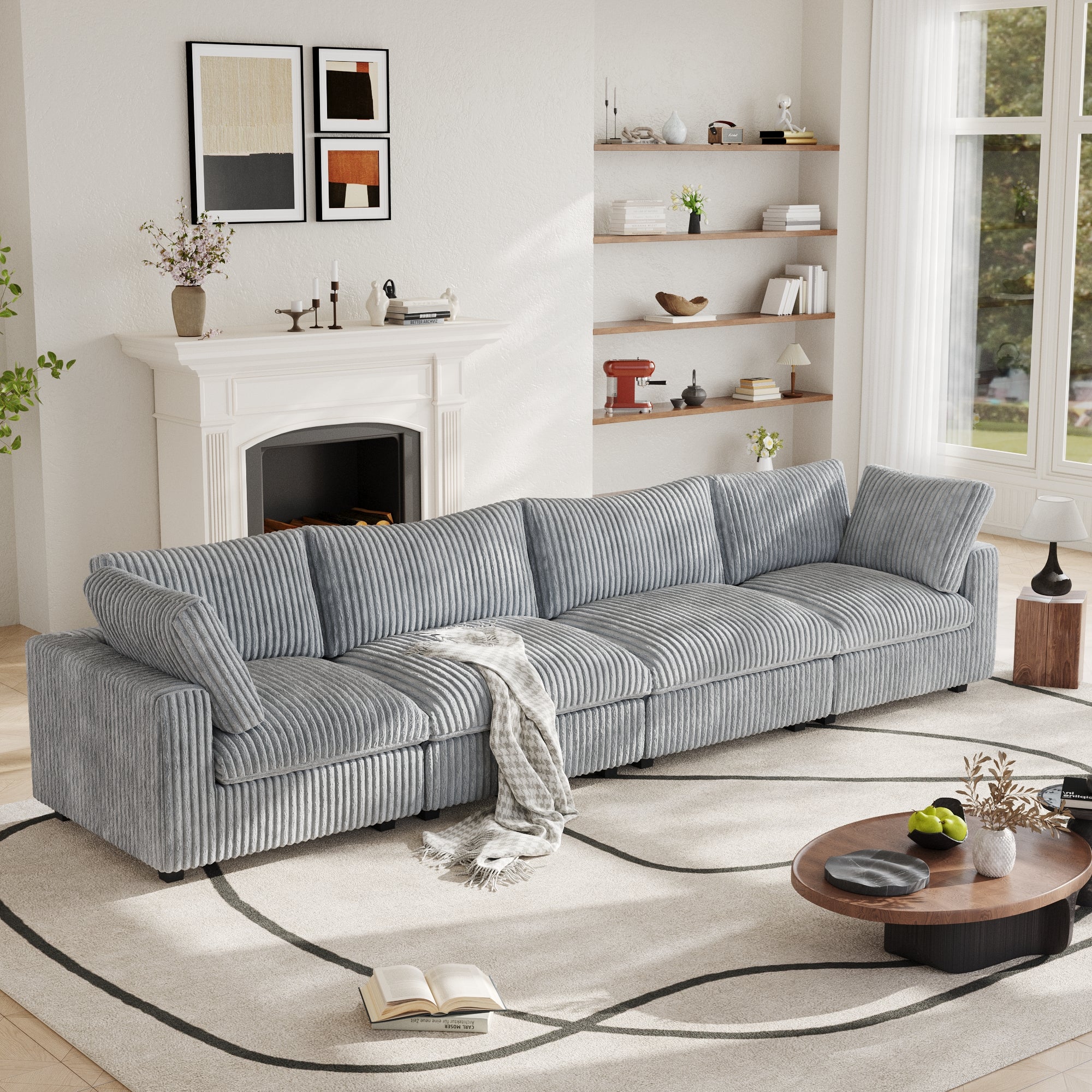 Modular Sectional Sofa, Plush Deep Seat Cloud Sofa Couch for Living Room
