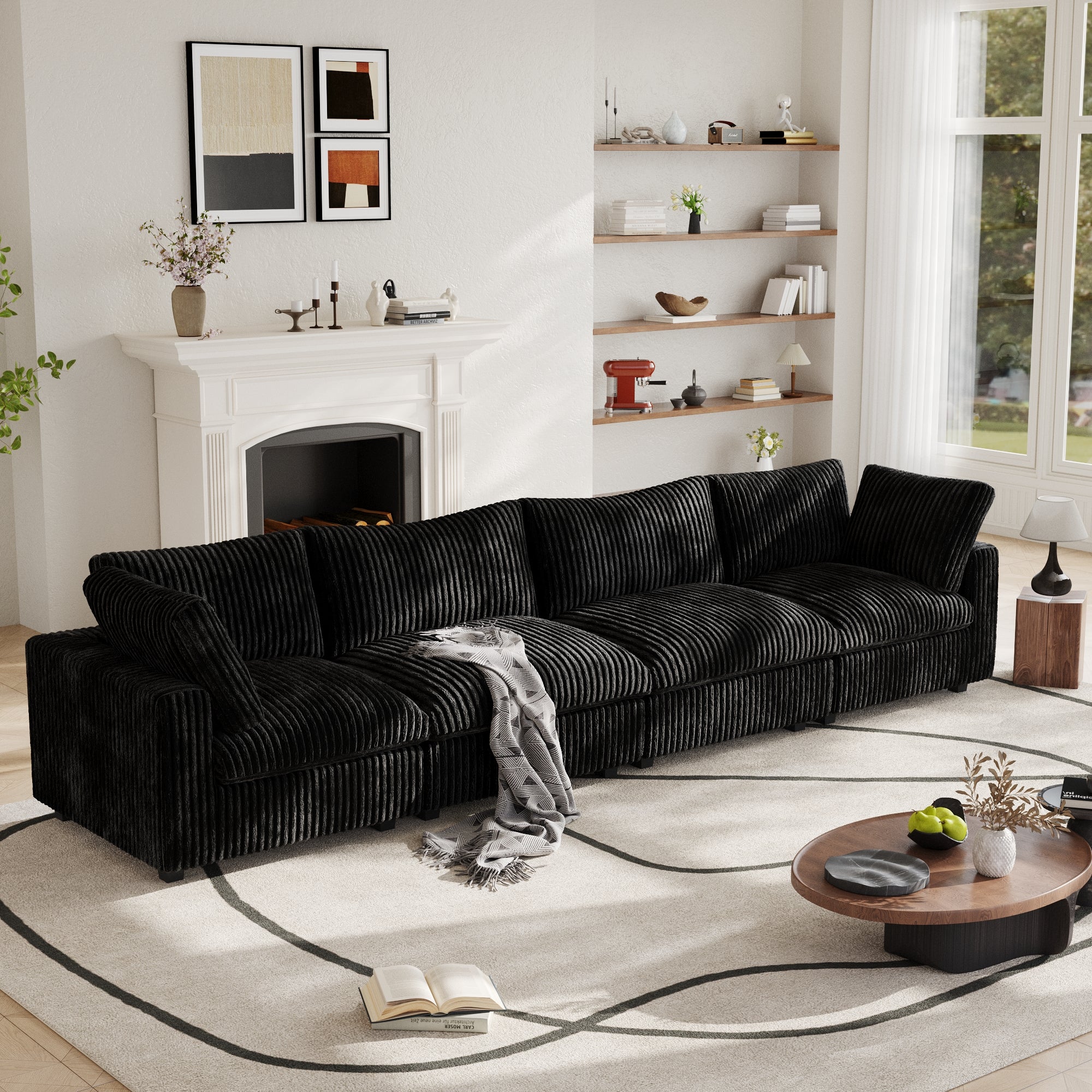 Modular Sectional Sofa, Plush Deep Seat Cloud Sofa Couch for Living Room