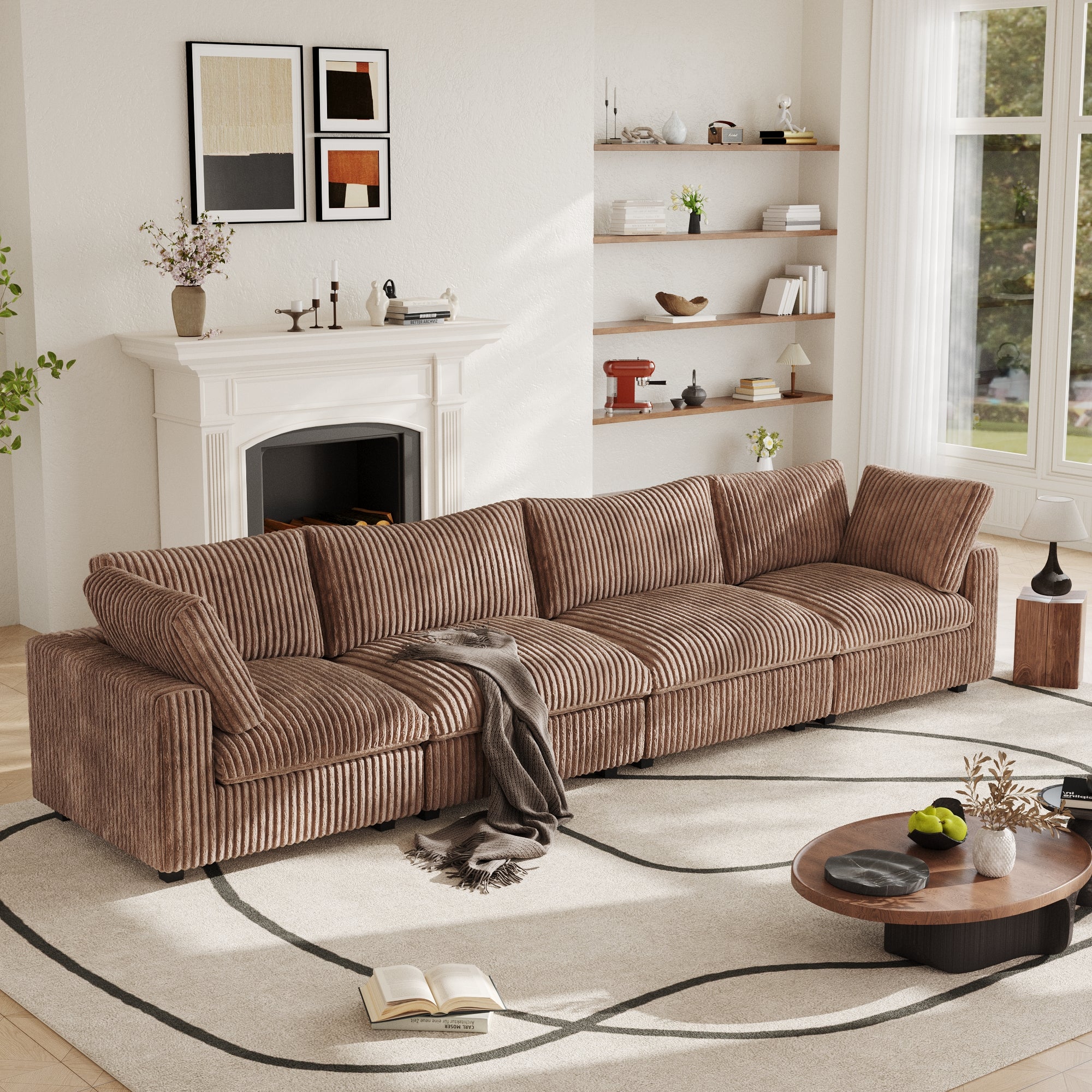 Modular Sectional Sofa, Plush Deep Seat Cloud Sofa Couch for Living Room