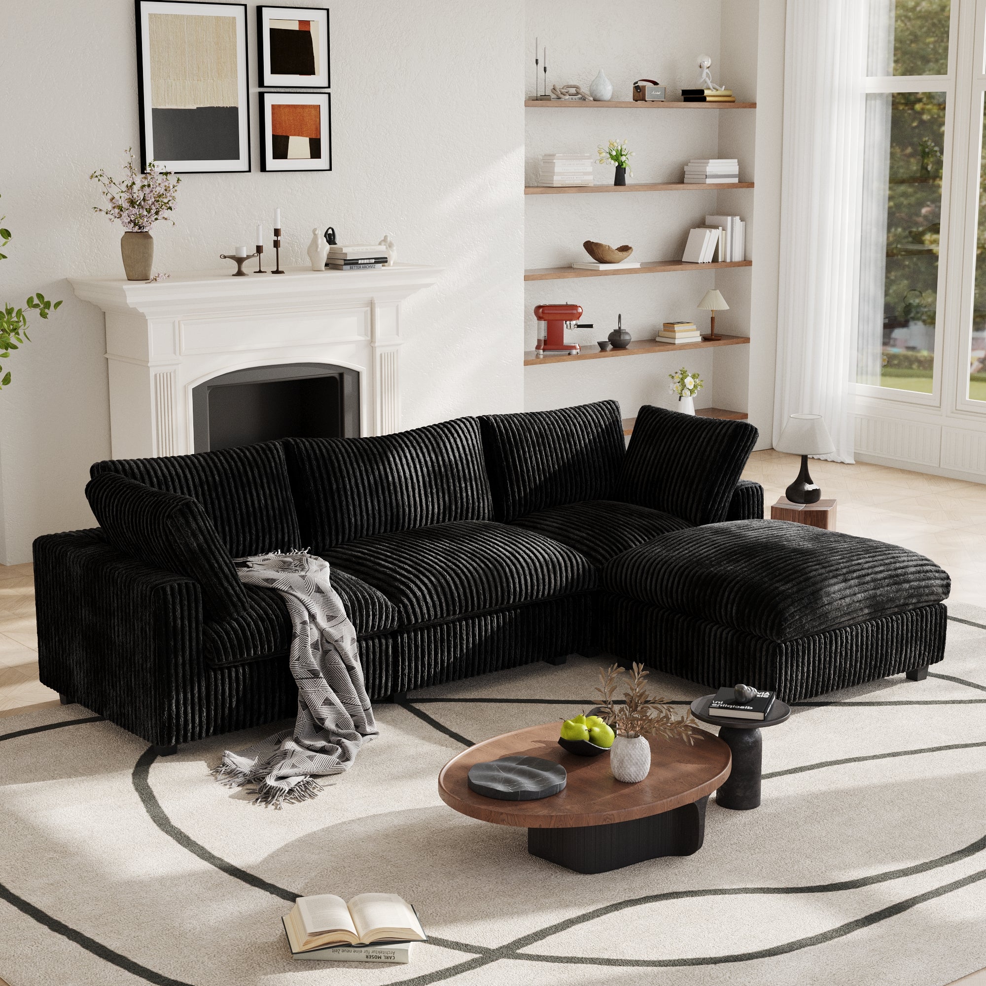 Modular Sectional Sofa, Plush Deep Seat Cloud Sofa Couch for Living Room