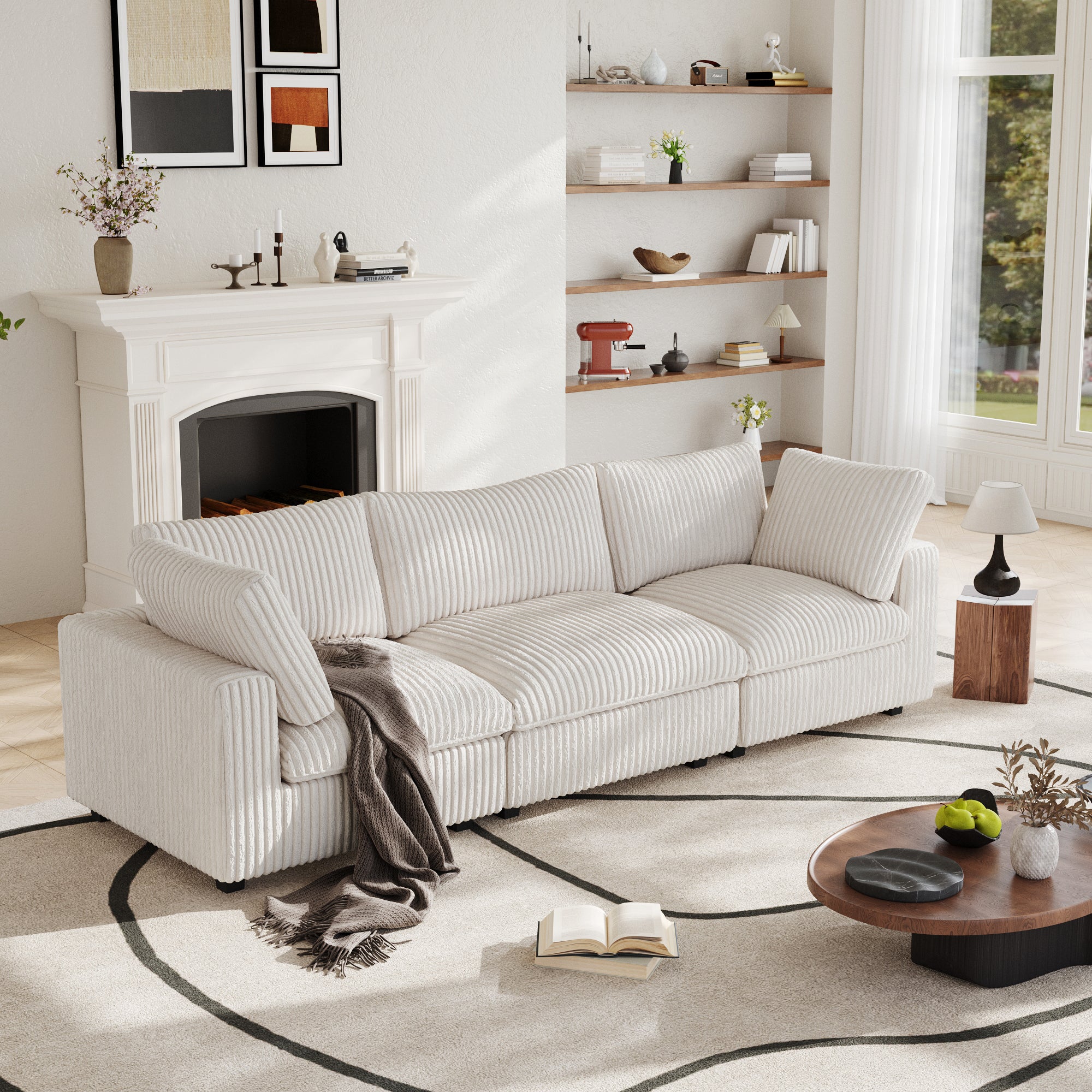 Modular Sectional Sofa, Plush Deep Seat Cloud Sofa Couch for Living Room