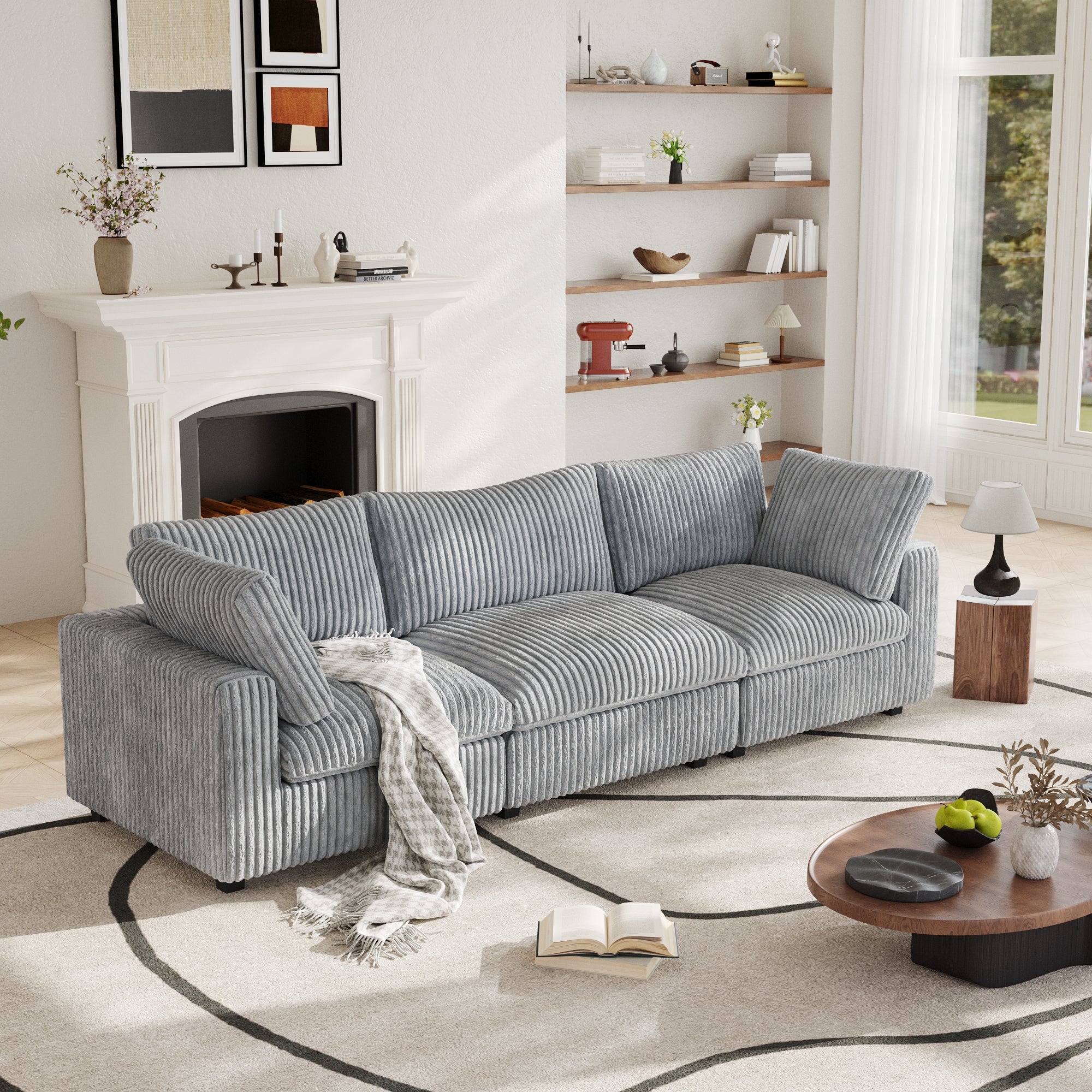 Modular Sectional Sofa, Plush Deep Seat Cloud Sofa Couch for Living Room