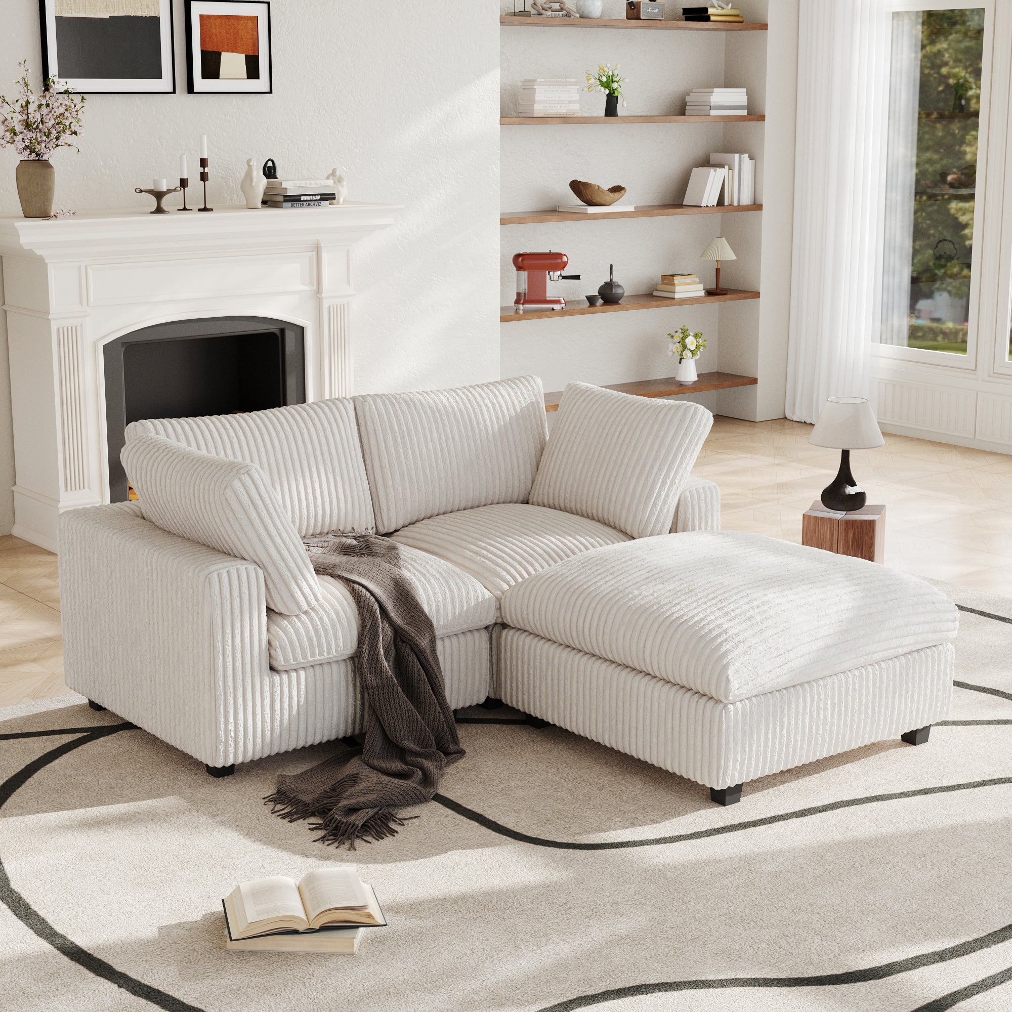 Modular Sectional Sofa, Plush Deep Seat Cloud Sofa Couch for Living Room