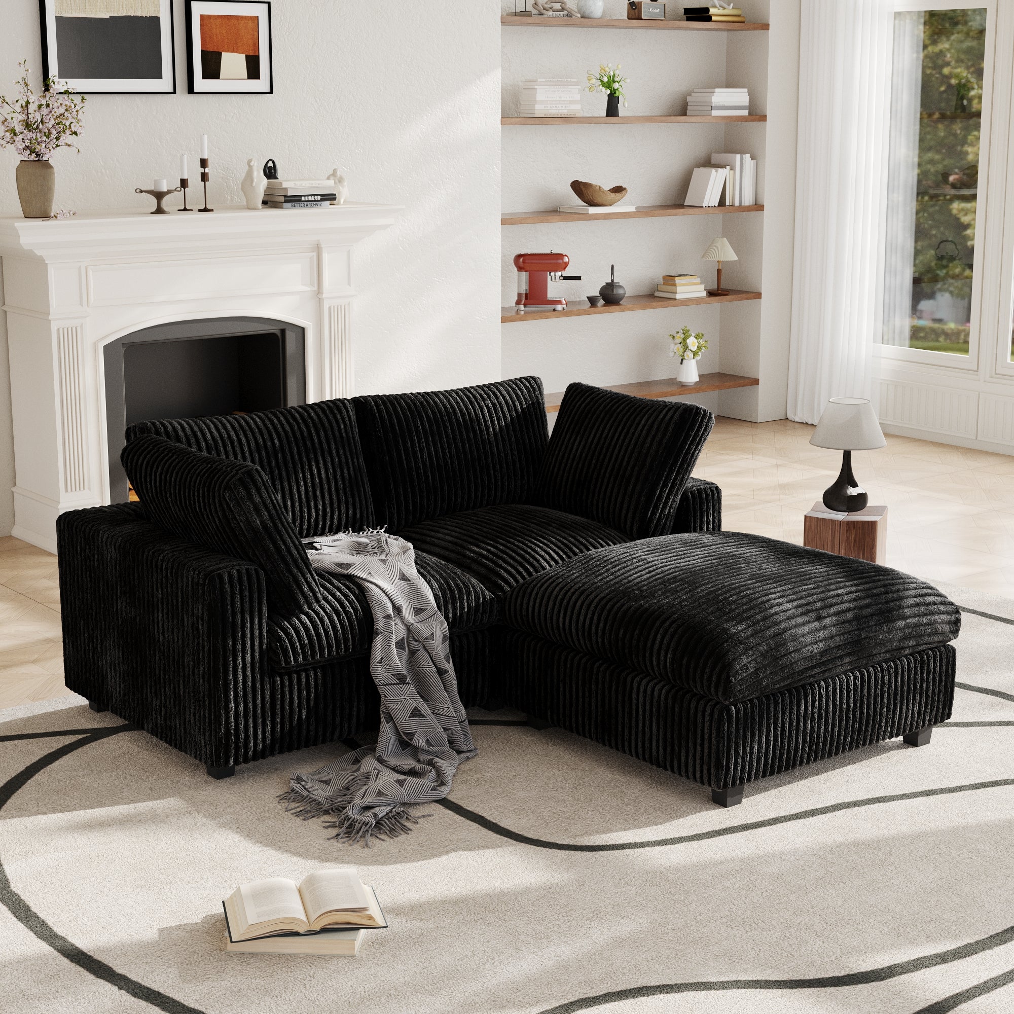 Modular Sectional Sofa, Plush Deep Seat Cloud Sofa Couch for Living Room