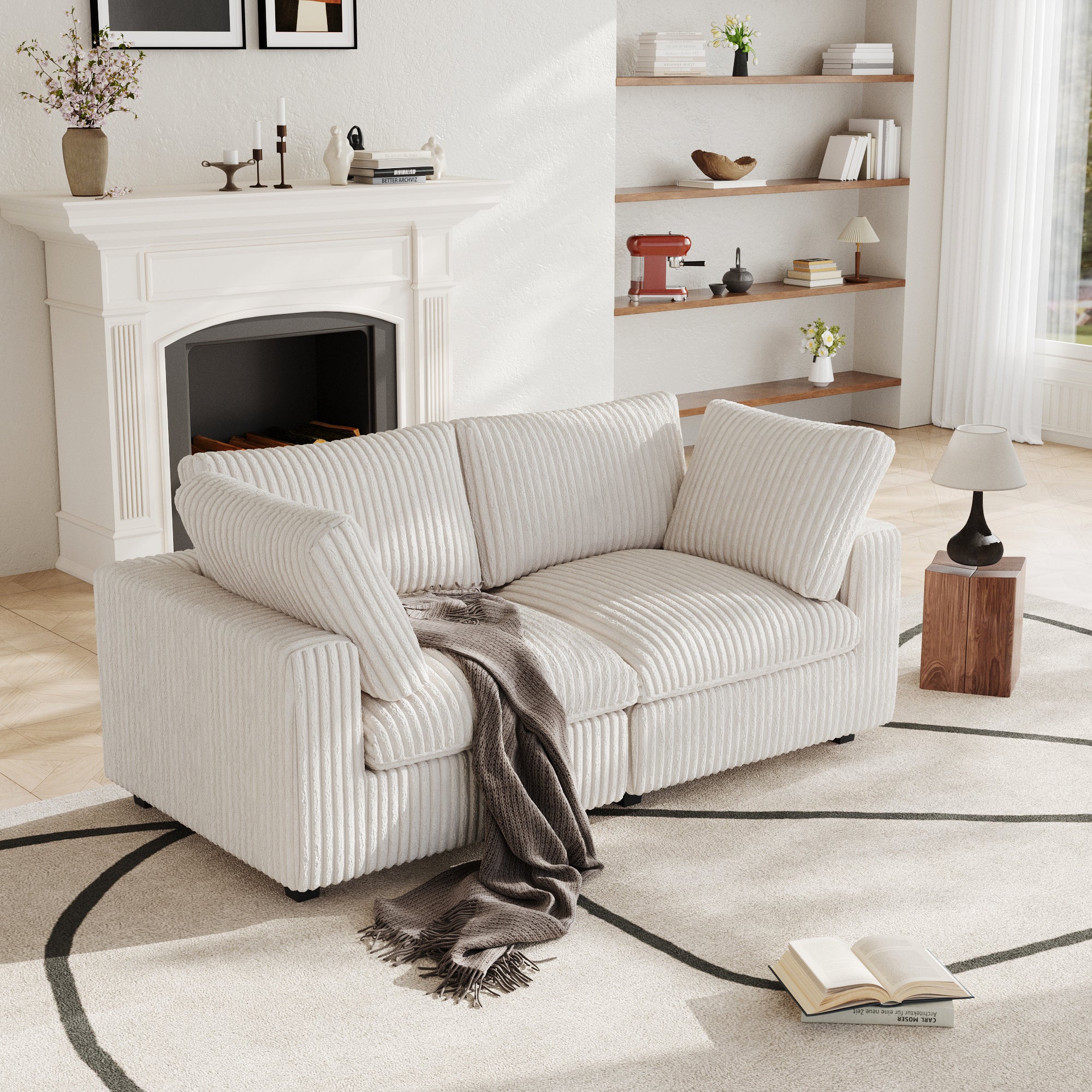 Modular Sectional Sofa, Plush Deep Seat Cloud Sofa Couch for Living Room