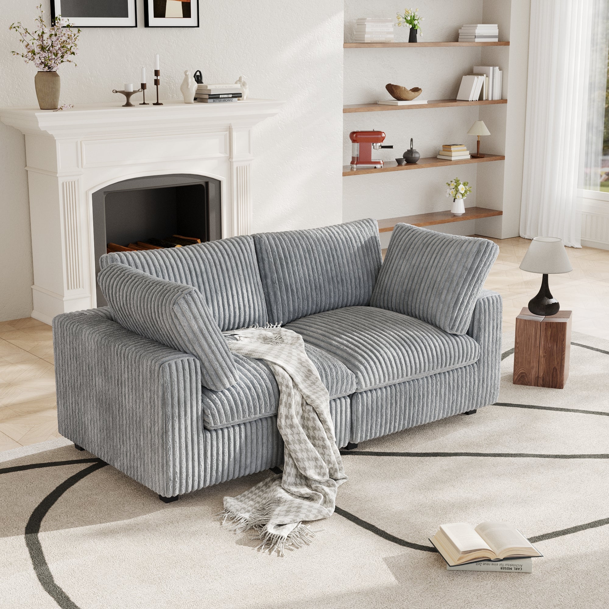 Modular Sectional Sofa, Plush Deep Seat Cloud Sofa Couch for Living Room
