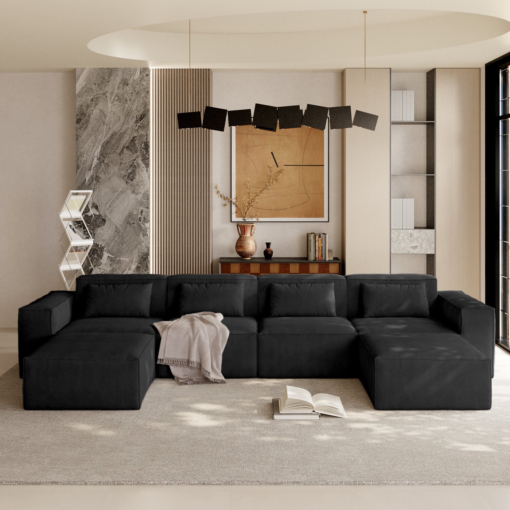 Cloud Sectional Couch, Modern Modular Sofa with Deep Seat, Upholstered Couches for Living Room