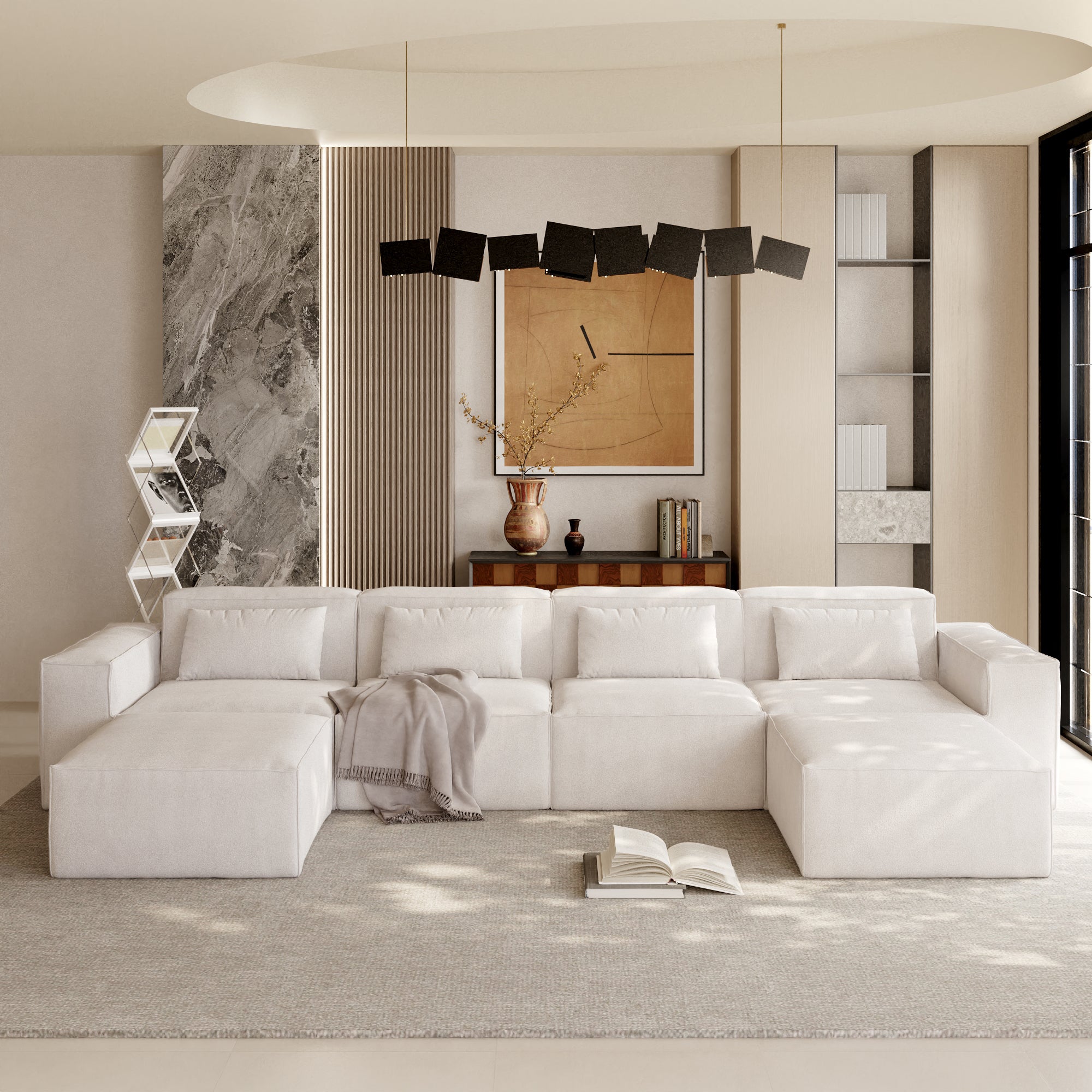 Cloud Sectional Couch, Modern Modular Sofa with Deep Seat, Upholstered Couches for Living Room