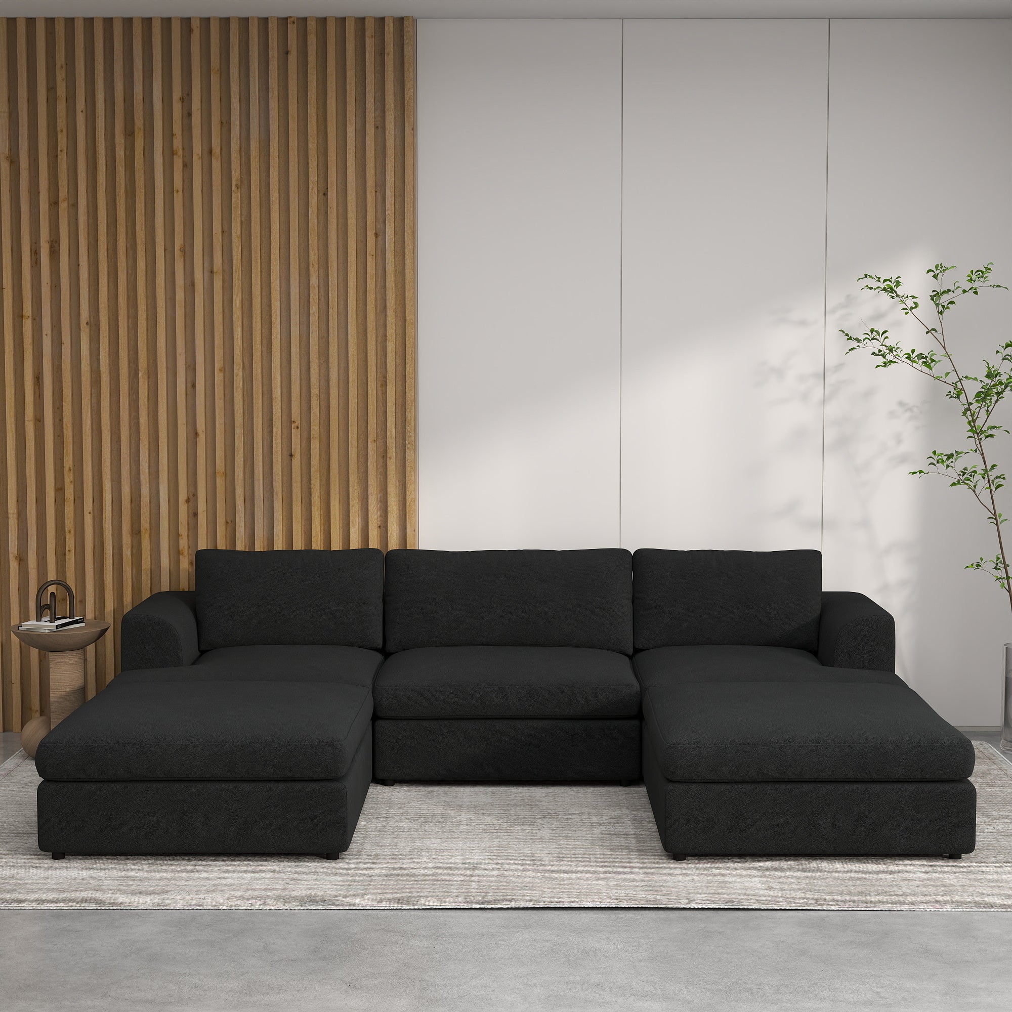 Modern Bouclé Modular Sectional Sofa, Deep Seat Oversized Cloud Couch for Living Room, SF145