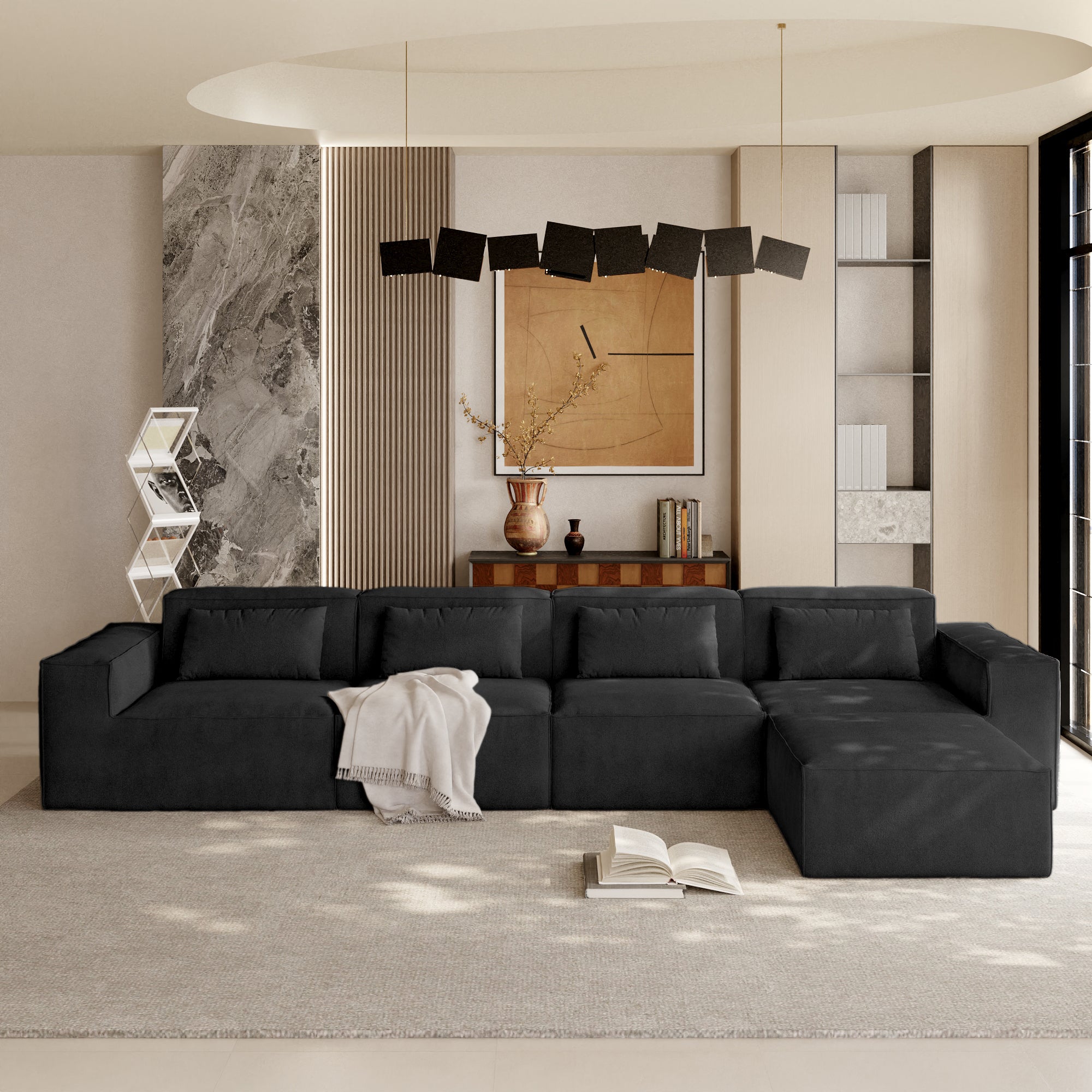 Cloud Sectional Couch, Modern Modular Sofa with Deep Seat, Upholstered Couches for Living Room