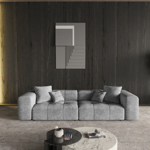 Modern Linen Sectional Sofa Cloud Couch