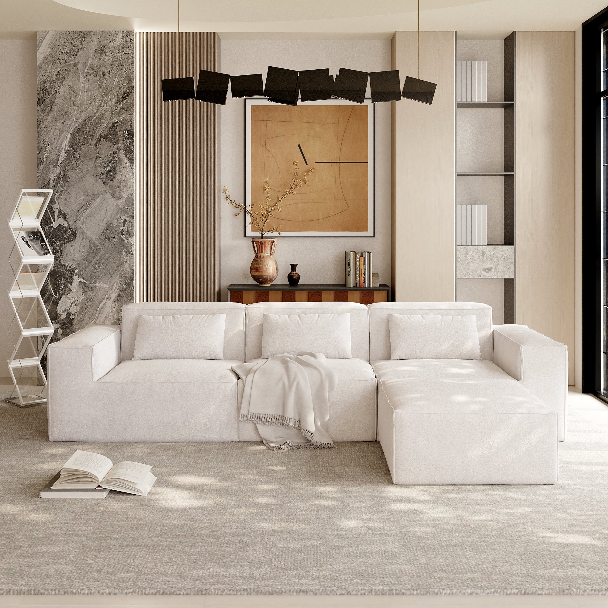 Cloud Sectional Couch, Modern Modular Sofa with Deep Seat, Upholstered Couches for Living Room