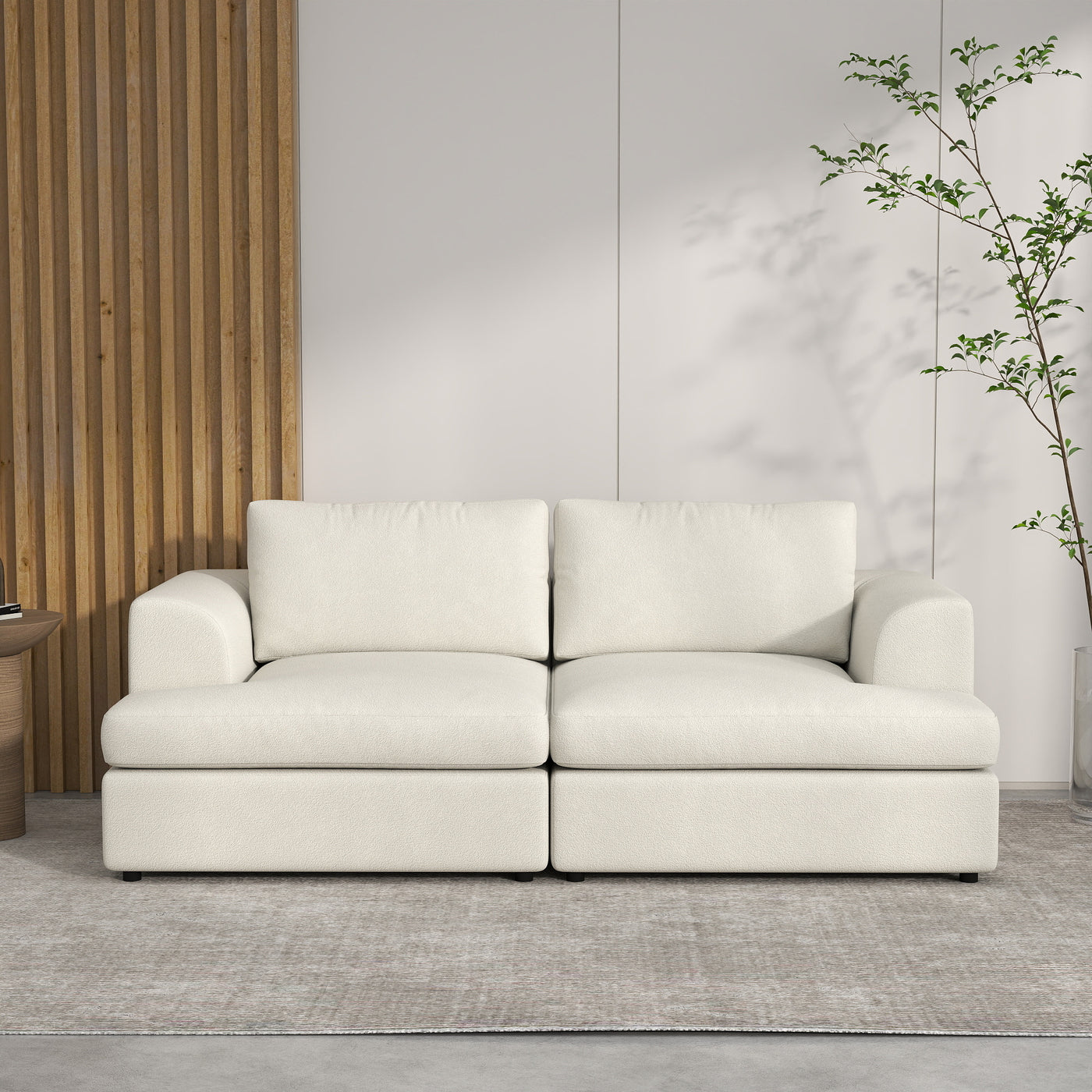 Modern Bouclé Modular Sectional Sofa, Deep Seat Oversized Cloud Couch for Living Room, SF145