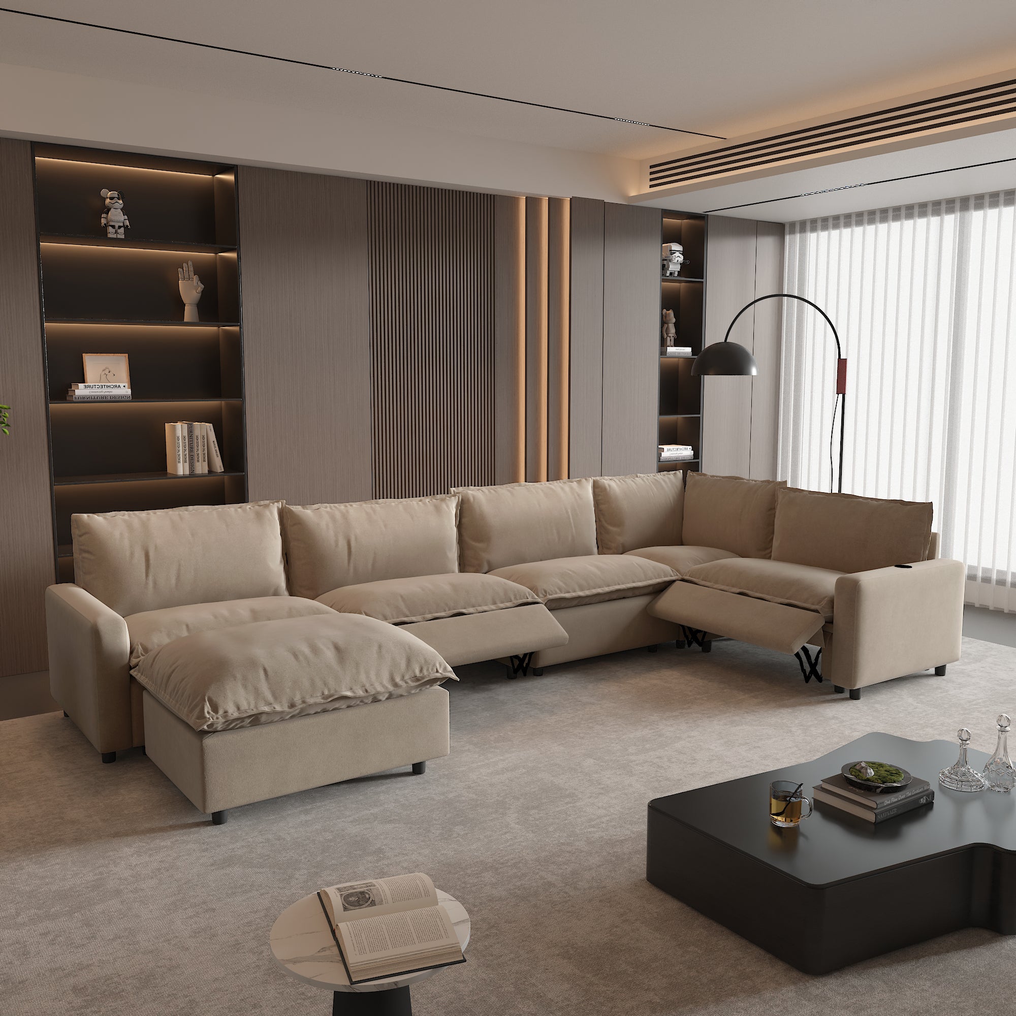 Power Recliner Sofa Couch Set, SF151