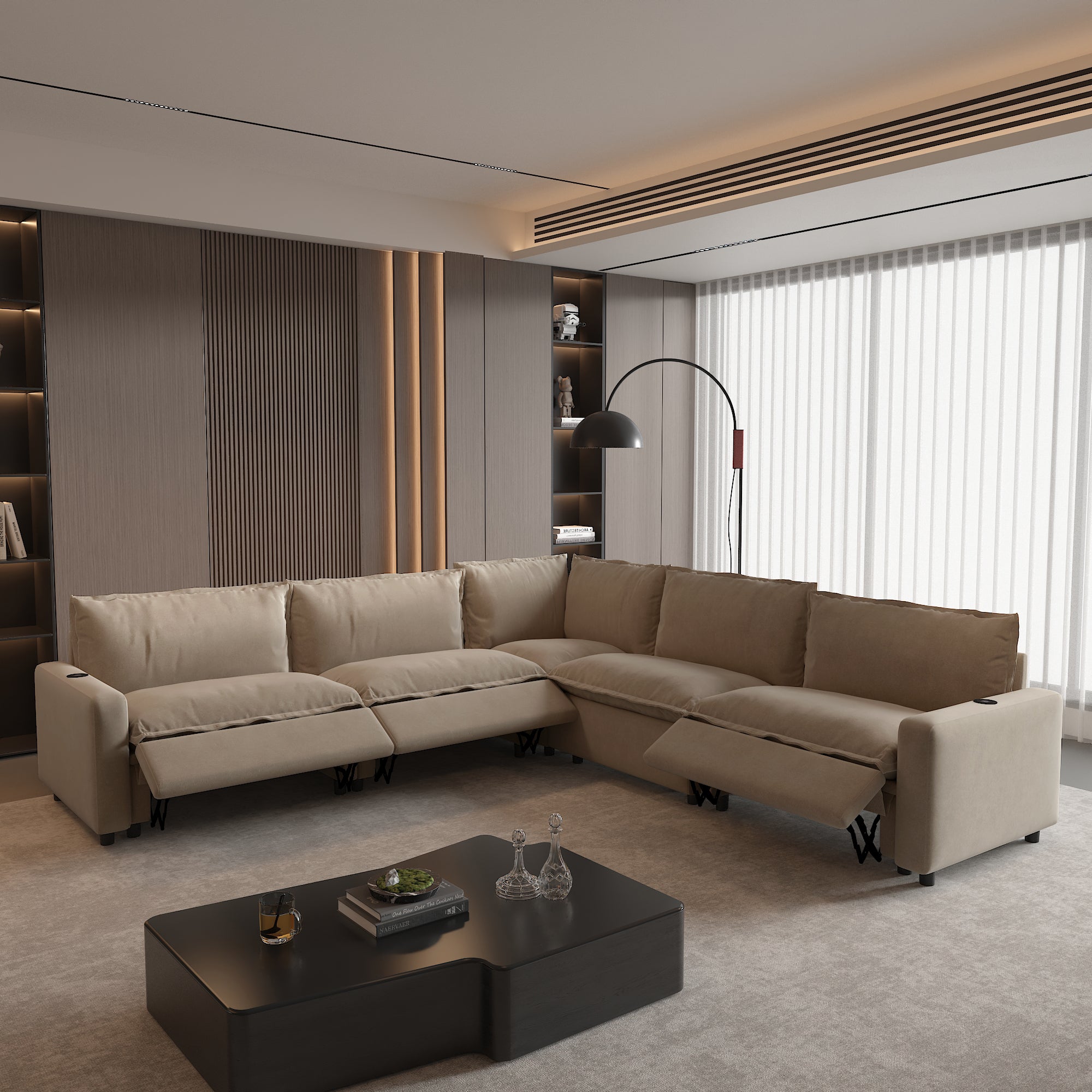 Power Recliner Sofa Couch Set, SF151