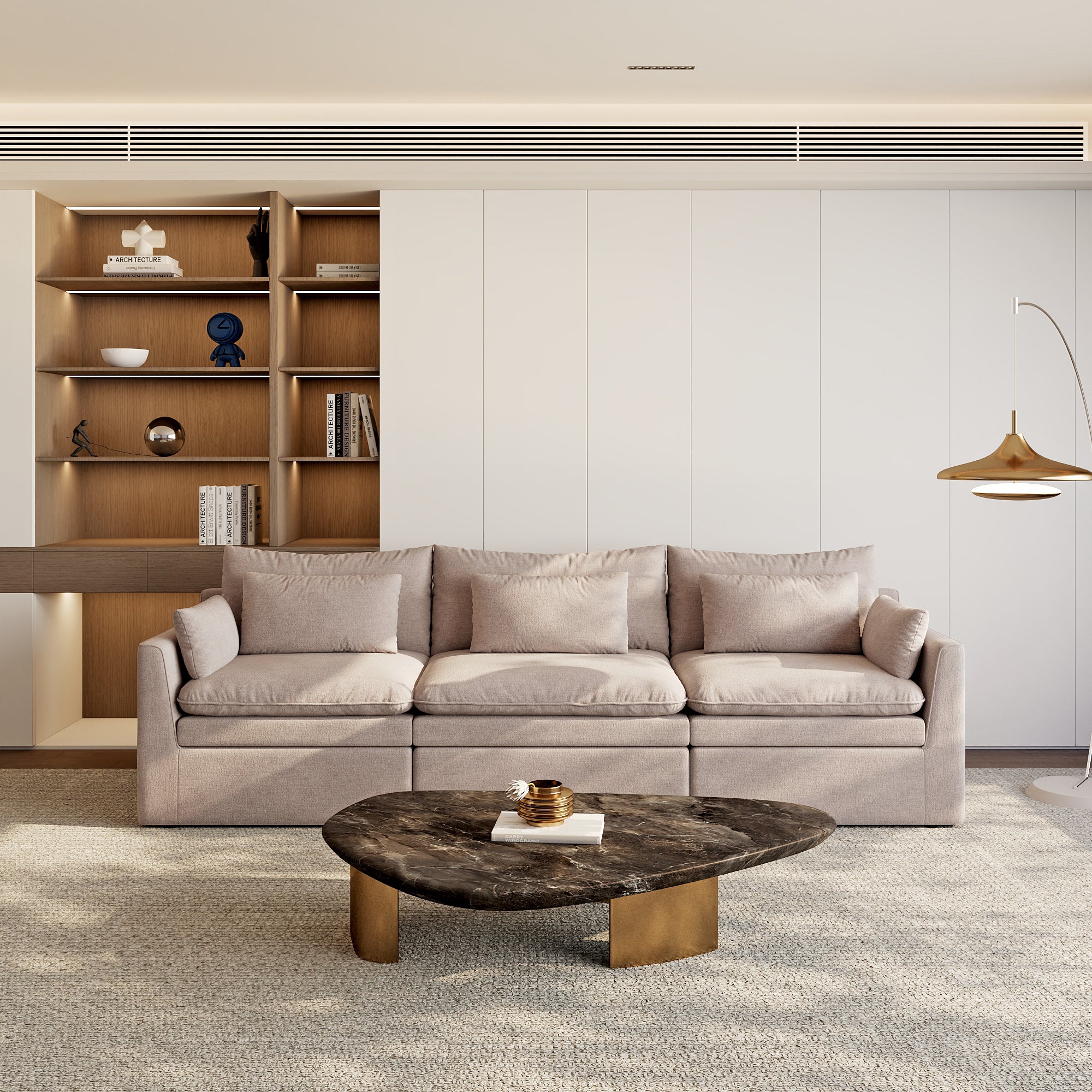 Modular Sectional Sofa, Cloud Couch, Deep Seat Sectional Couch for Living Room