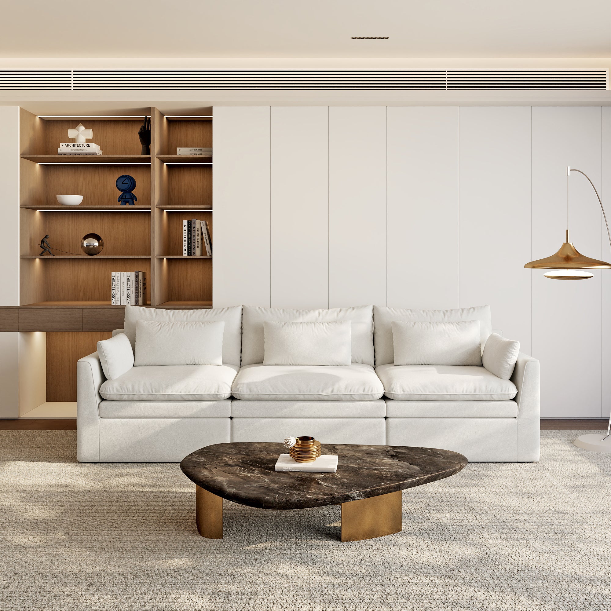 Modular Sectional Sofa, Cloud Couch, Deep Seat Sectional Couch for Living Room