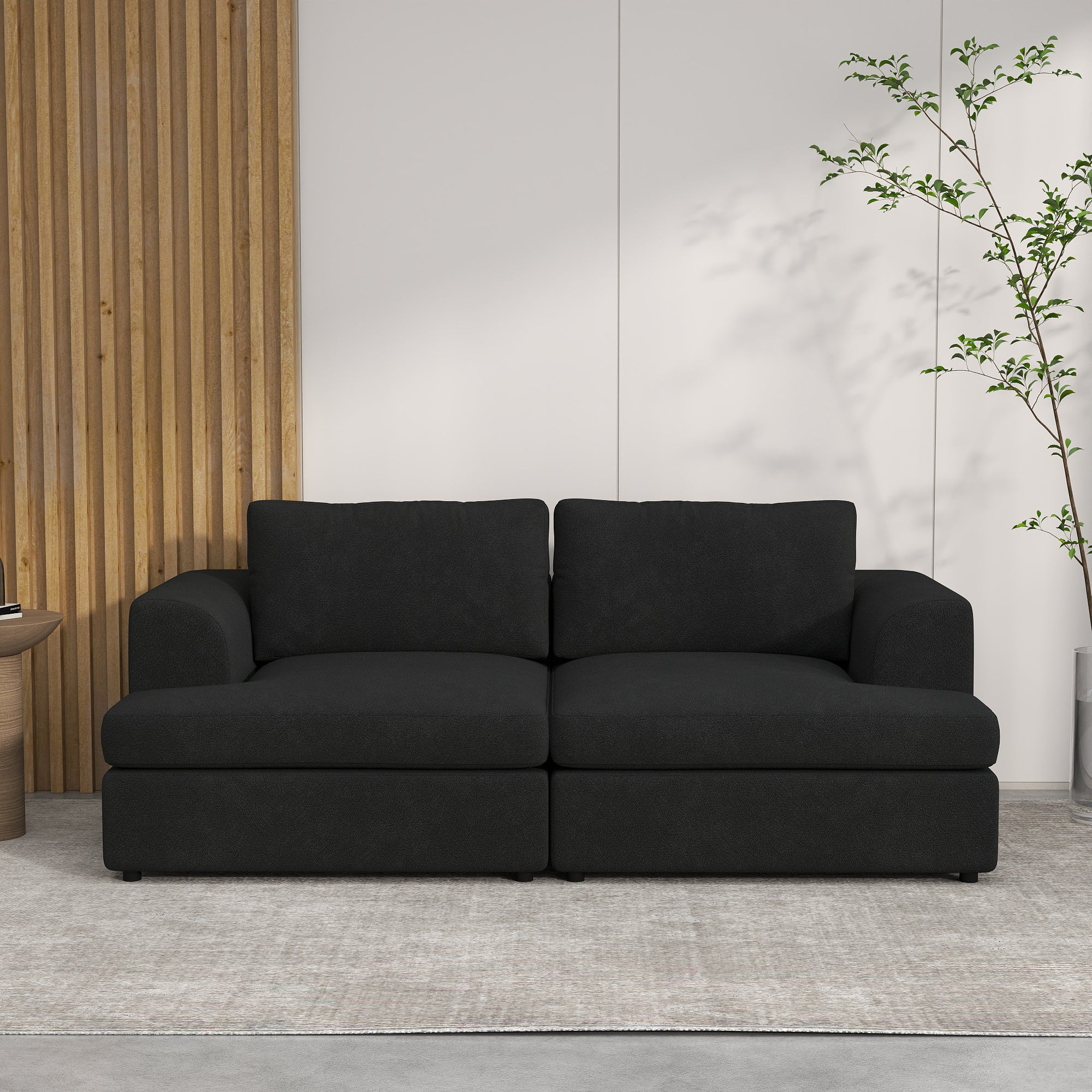 Modern Bouclé Modular Sectional Sofa, Deep Seat Oversized Cloud Couch for Living Room, SF145