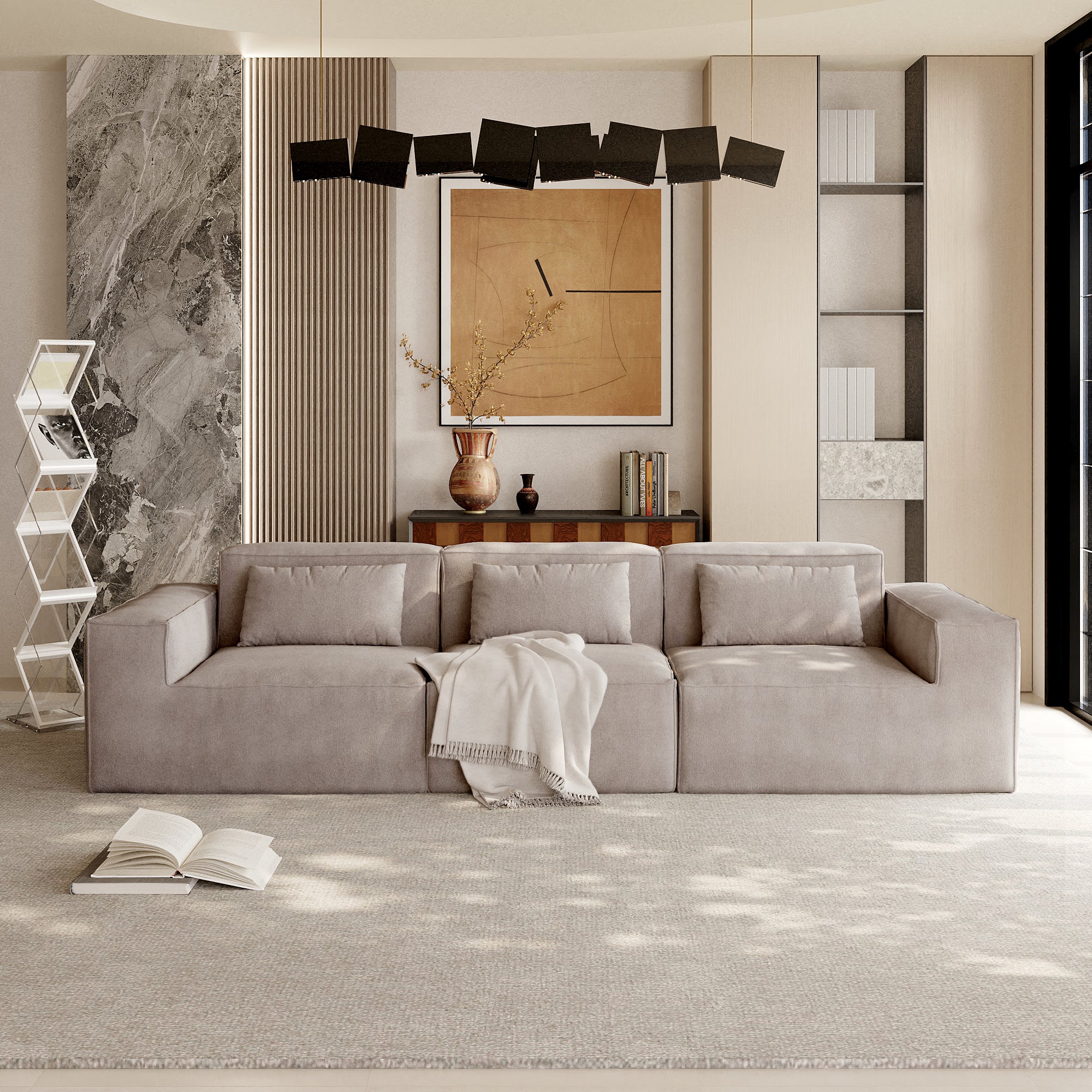 Cloud Sectional Couch, Modern Modular Sofa with Deep Seat, Upholstered Couches for Living Room